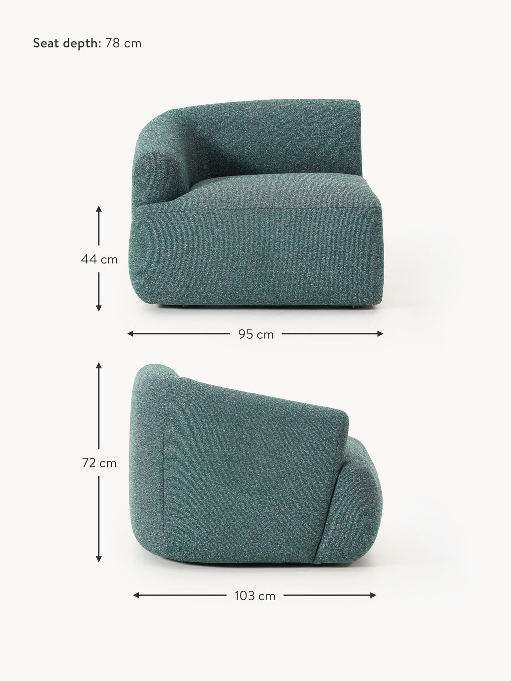 Sofia Bouclé Corner Module