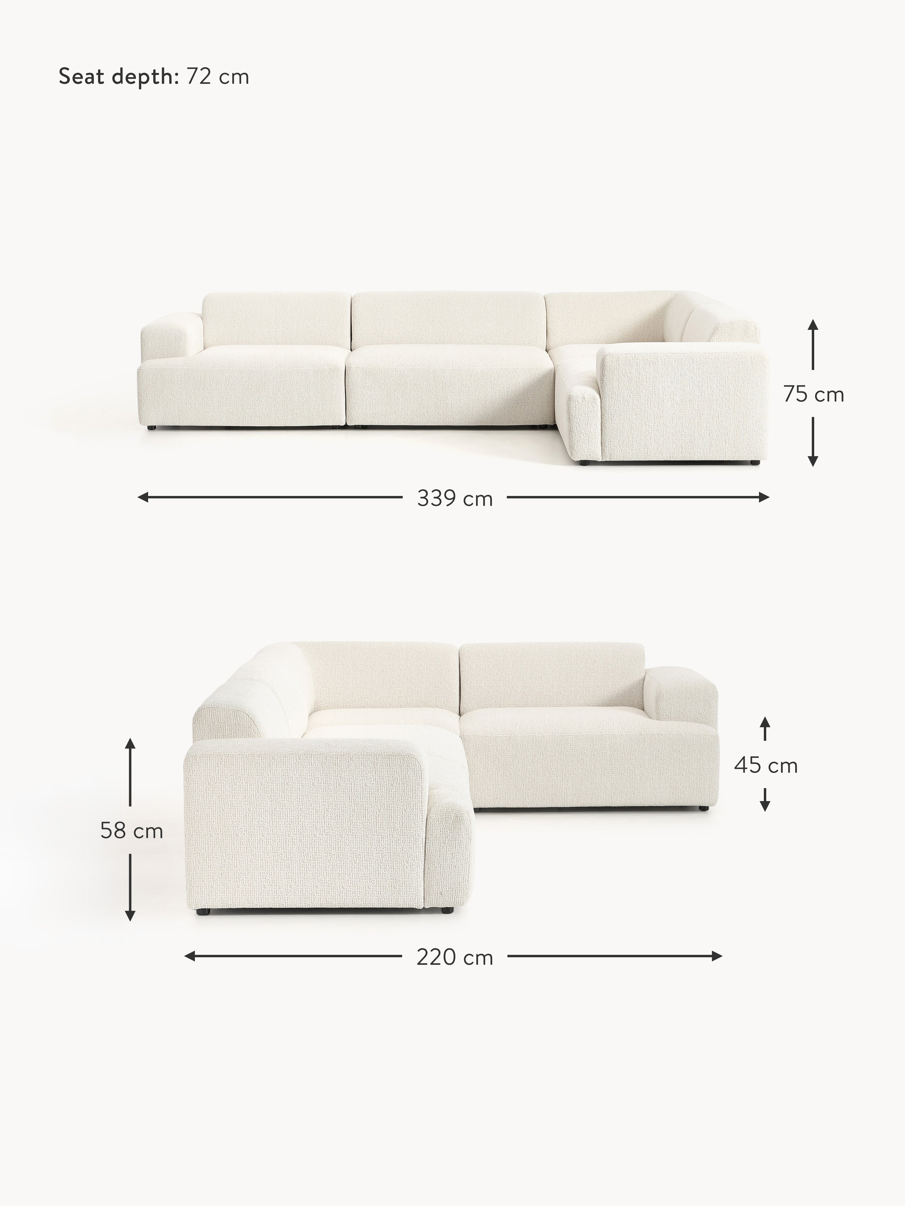 Melva Large Corner Sofa (4-seater)
