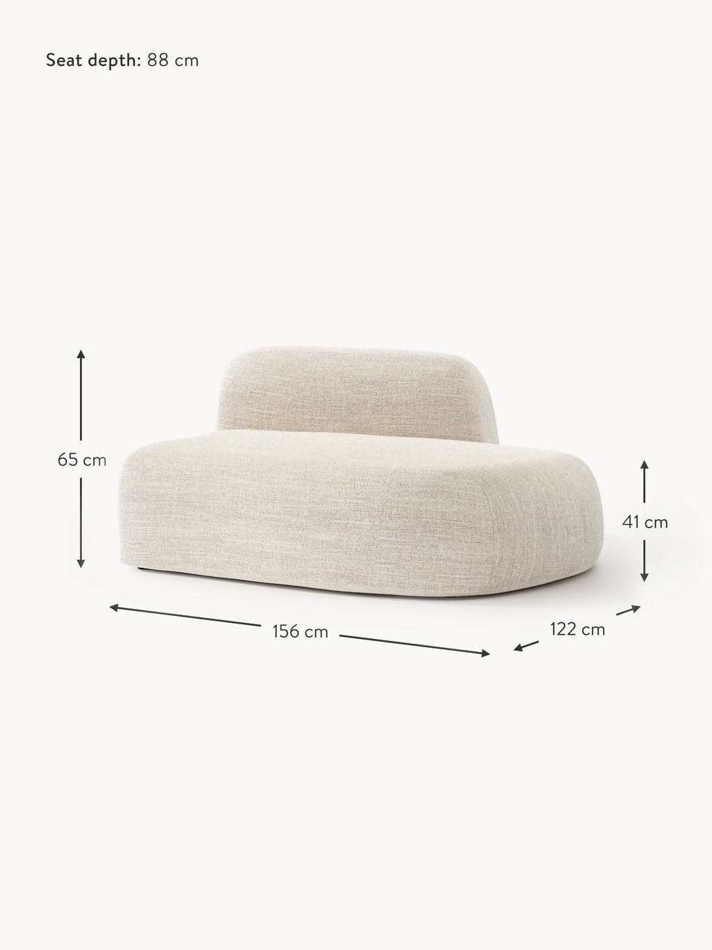 Wolke Bouclé Chaise Module