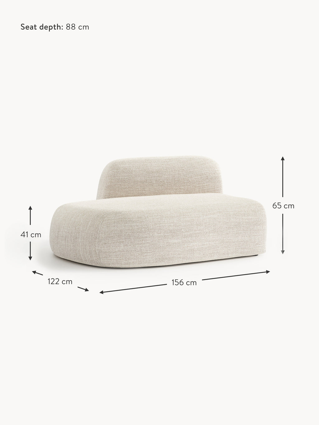 Wolke Bouclé Chaise Module