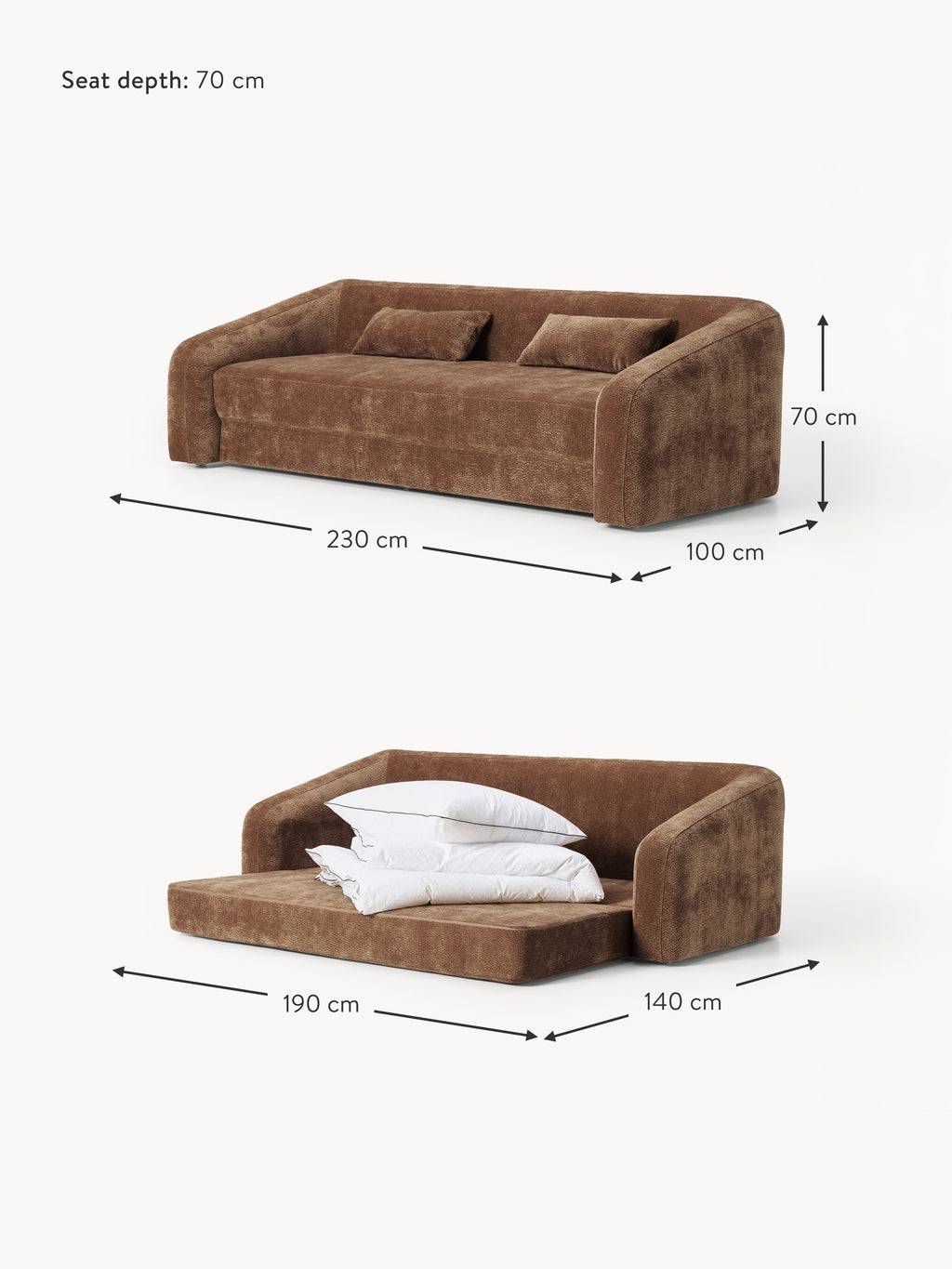 Eliot Sofa Bed (3-seater)