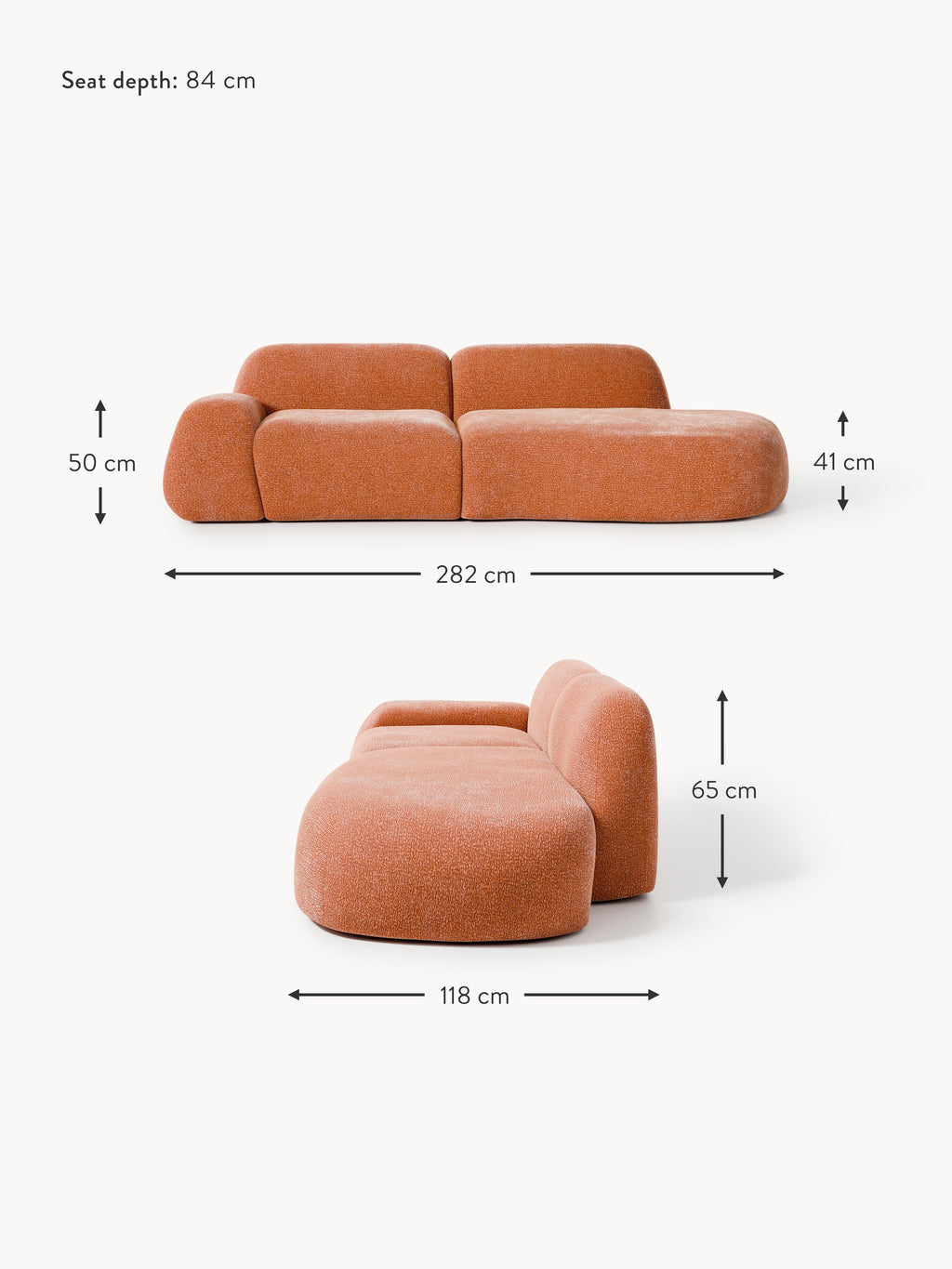 Wolke Modular Chaise (3-seater)