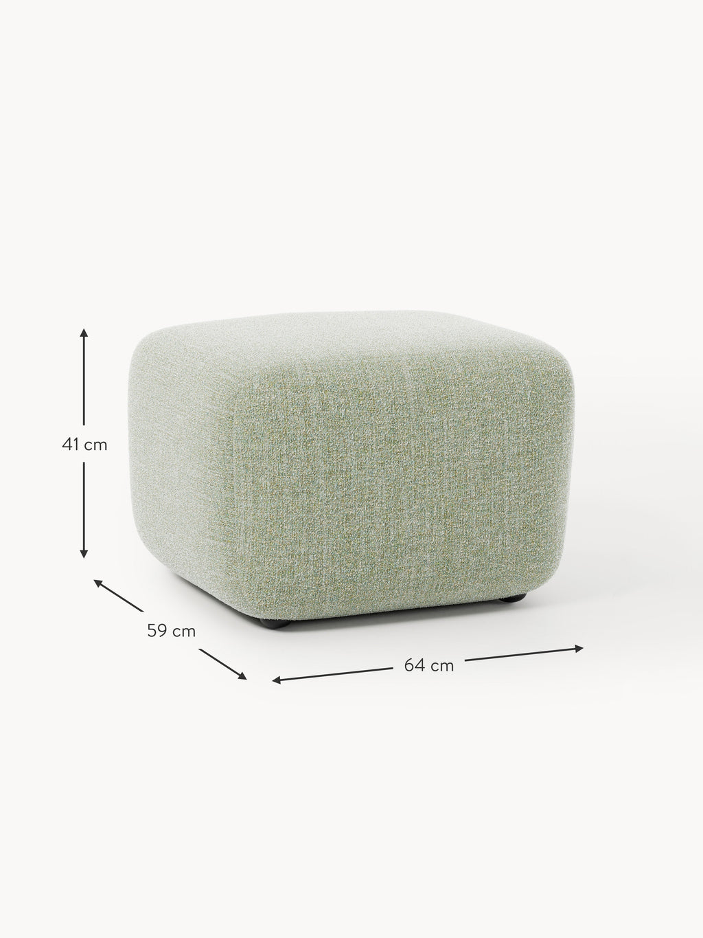 Wolke Bouclé Ottoman