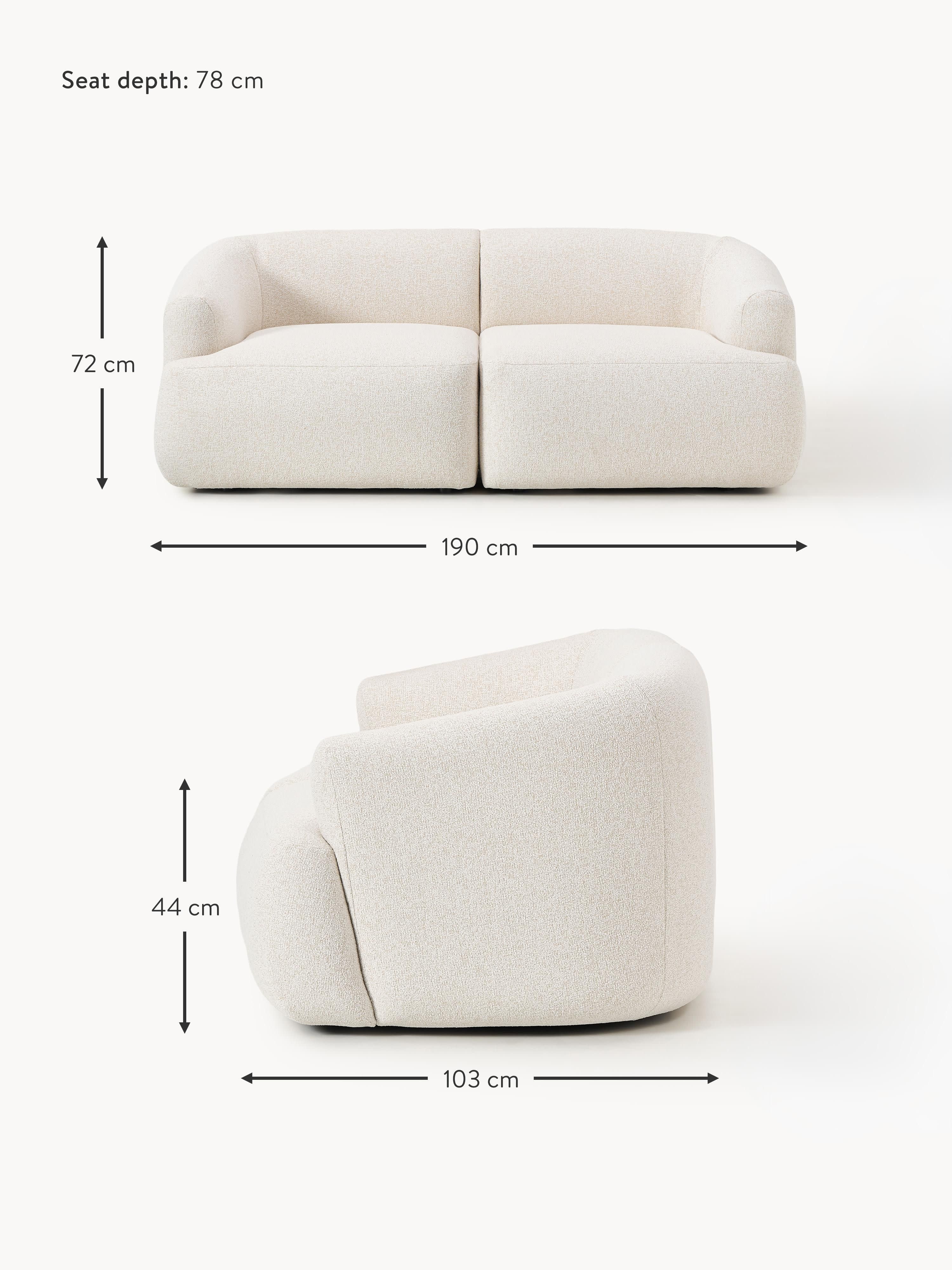 Sofia Modular Bouclé Sofa (2-seater)