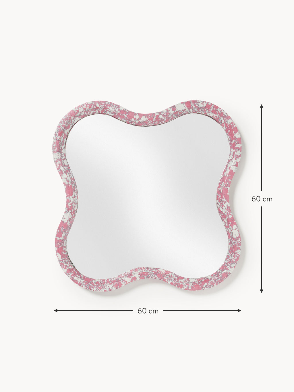 Elara Wall Mirror with Engineered Marble Frame