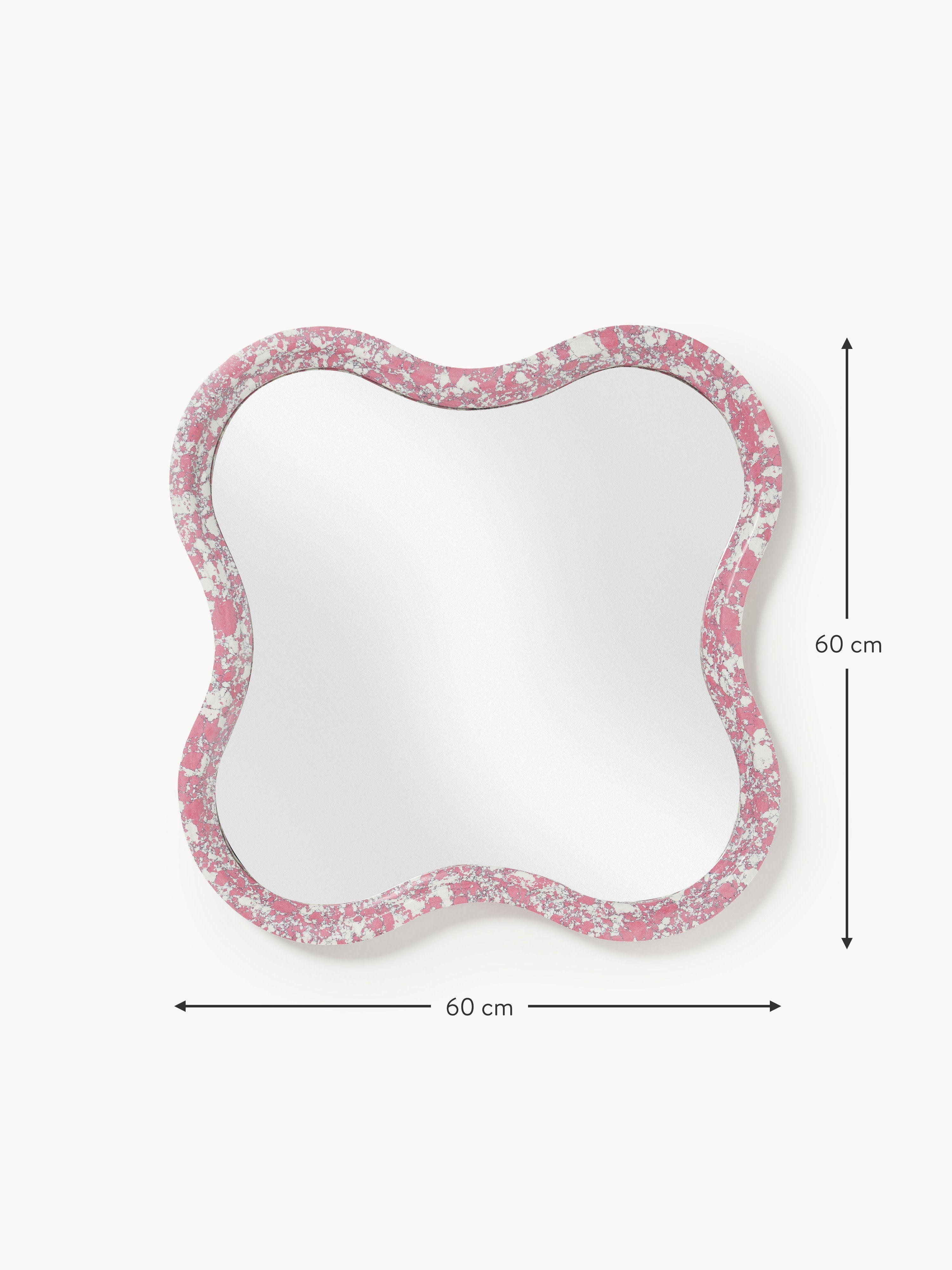 Elara Wall Mirror with Engineered Marble Frame