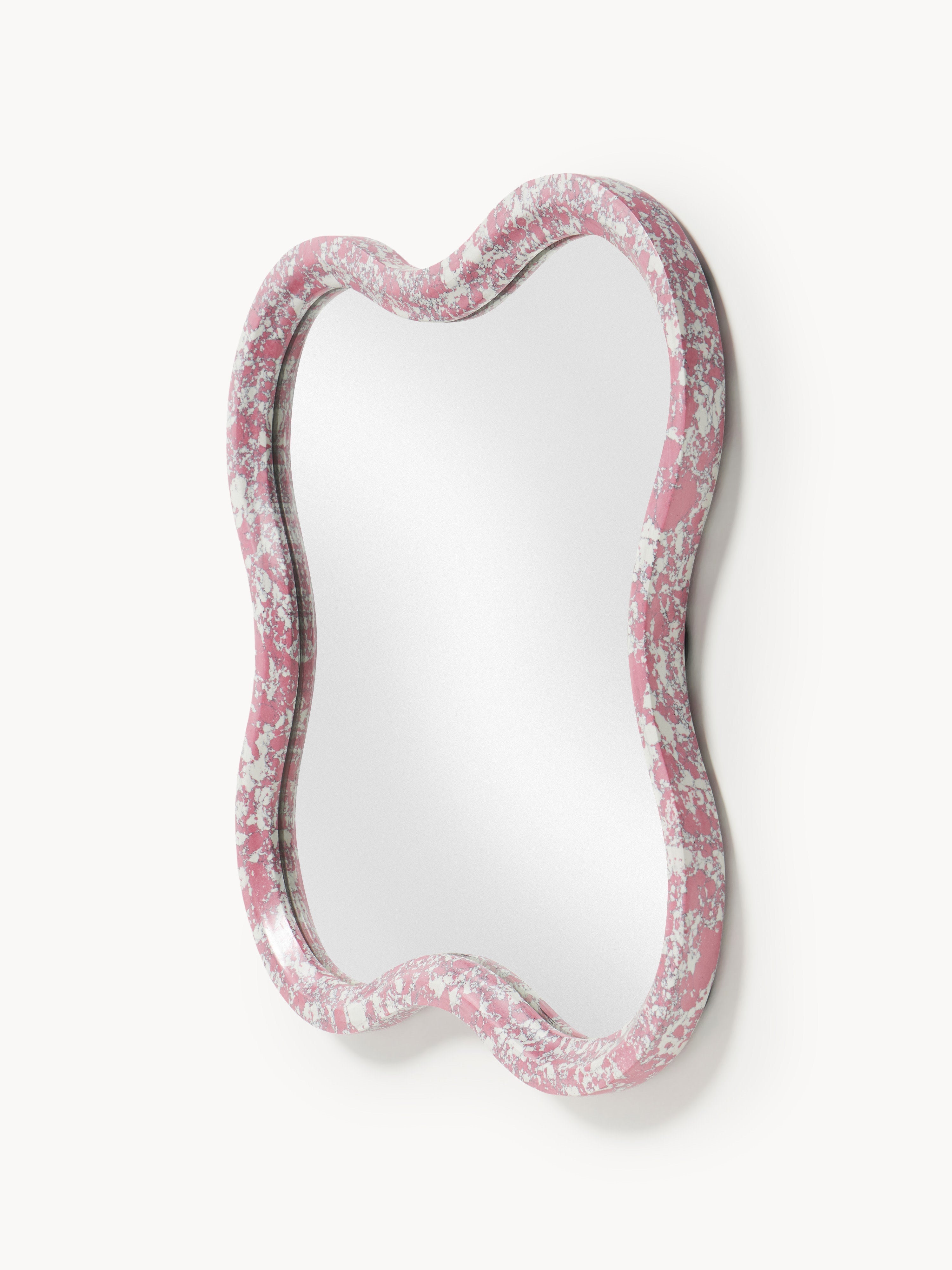 Elara Wall Mirror with Engineered Marble Frame