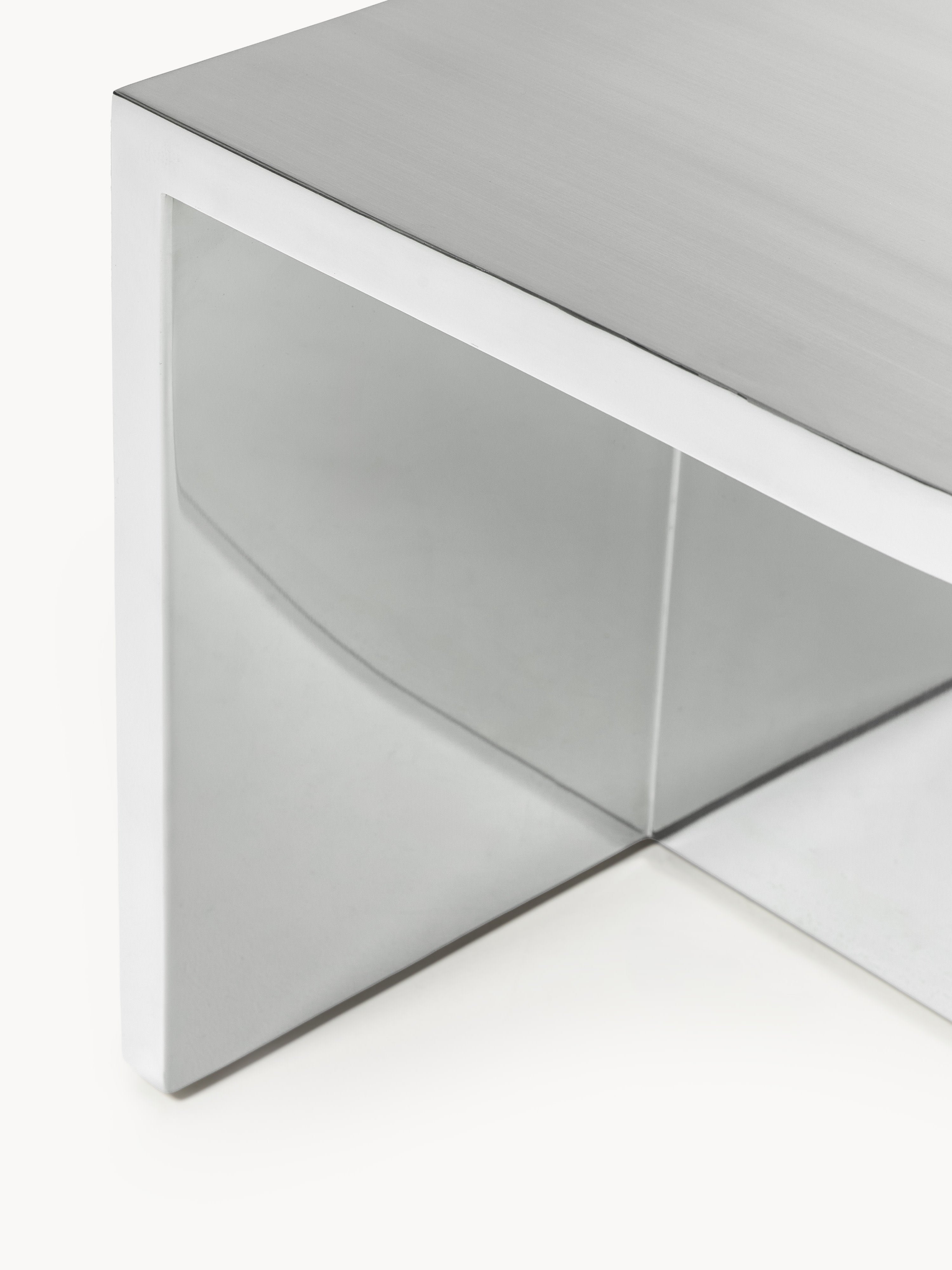 Leander Oval Metal Coffee Table