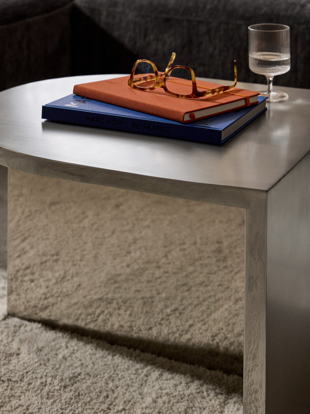 Leander Oval Metal Coffee Table