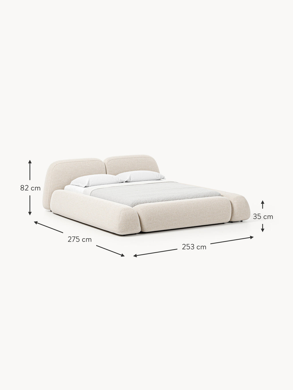Wolke Upholstered Bouclé Bed