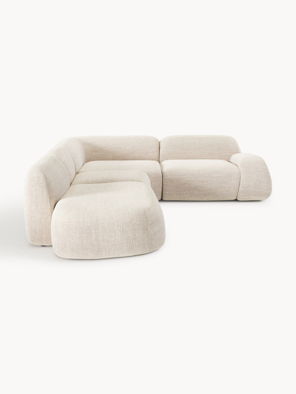 Wolke XL Modular Bouclé Corner Sofa with Chaise End