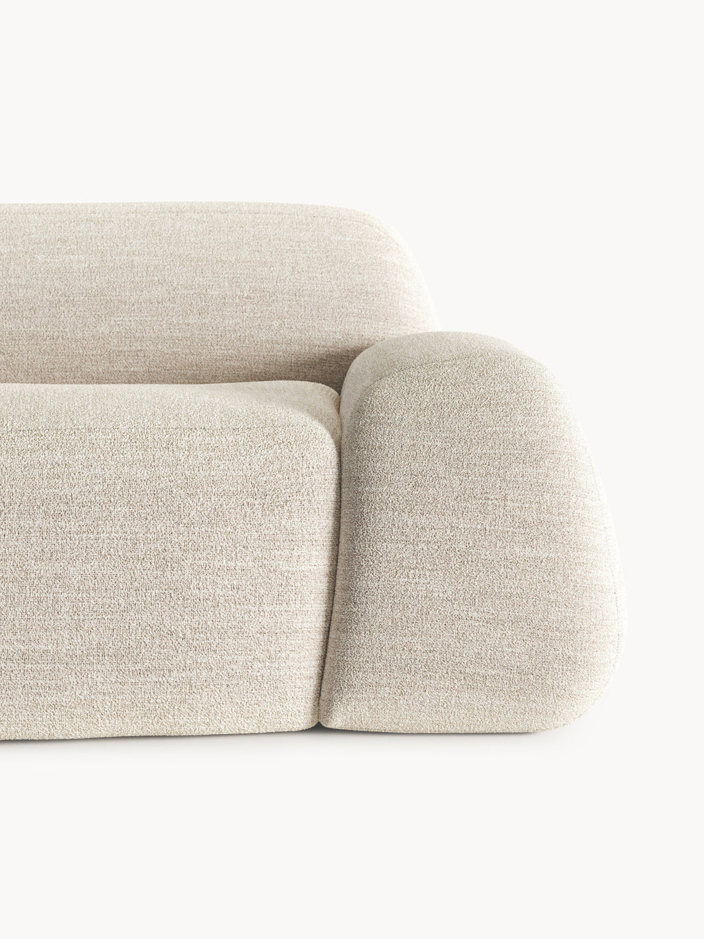 Wolke XL Modular Bouclé Corner Sofa with Chaise End