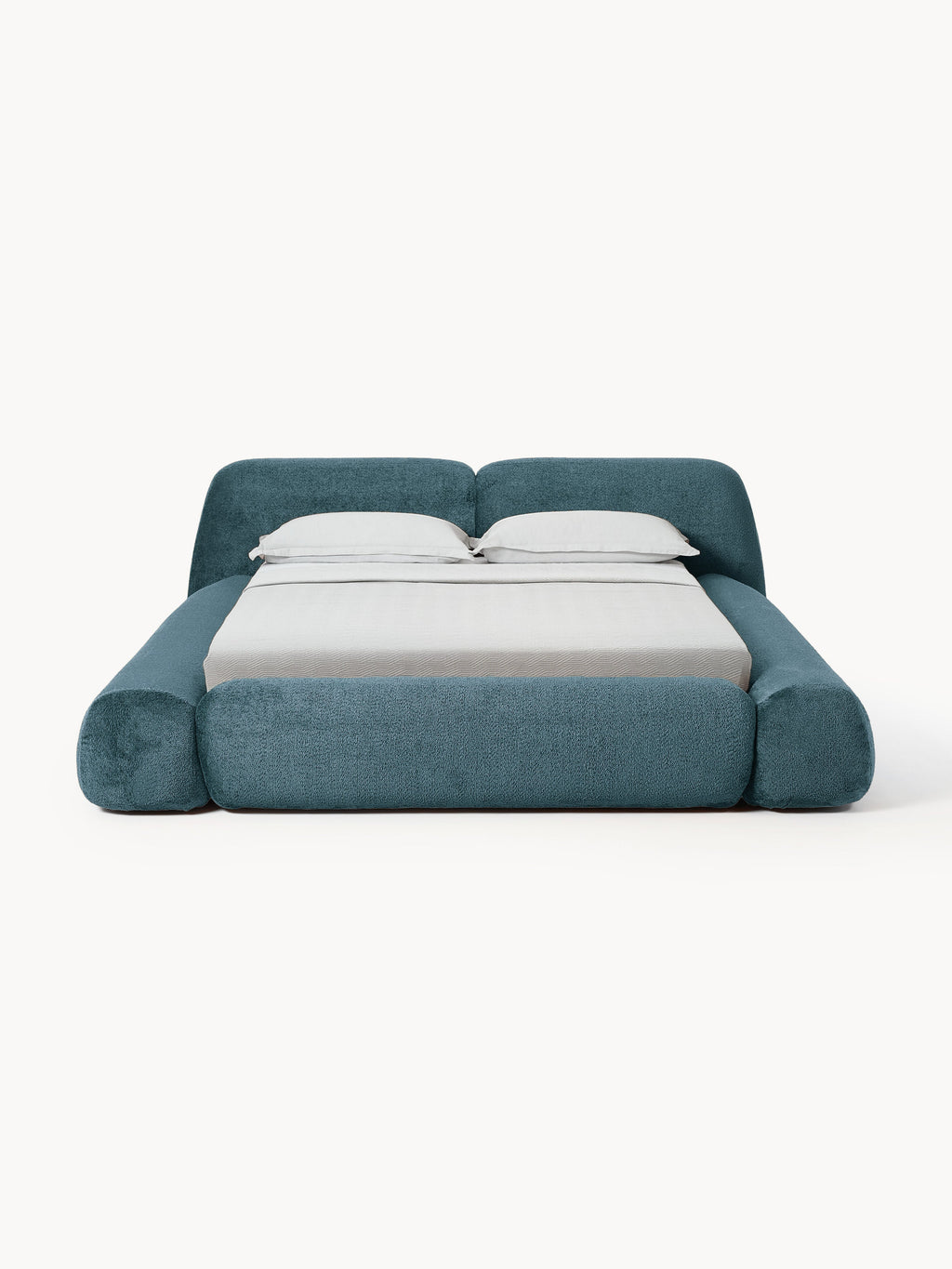 Wolke Upholstered Teddy Bouclé Bed with Storage