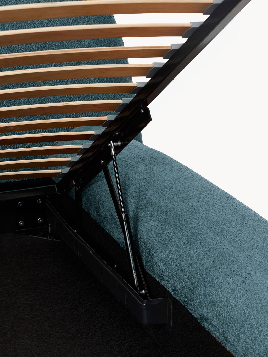 Wolke Upholstered Teddy Bouclé Bed with Storage