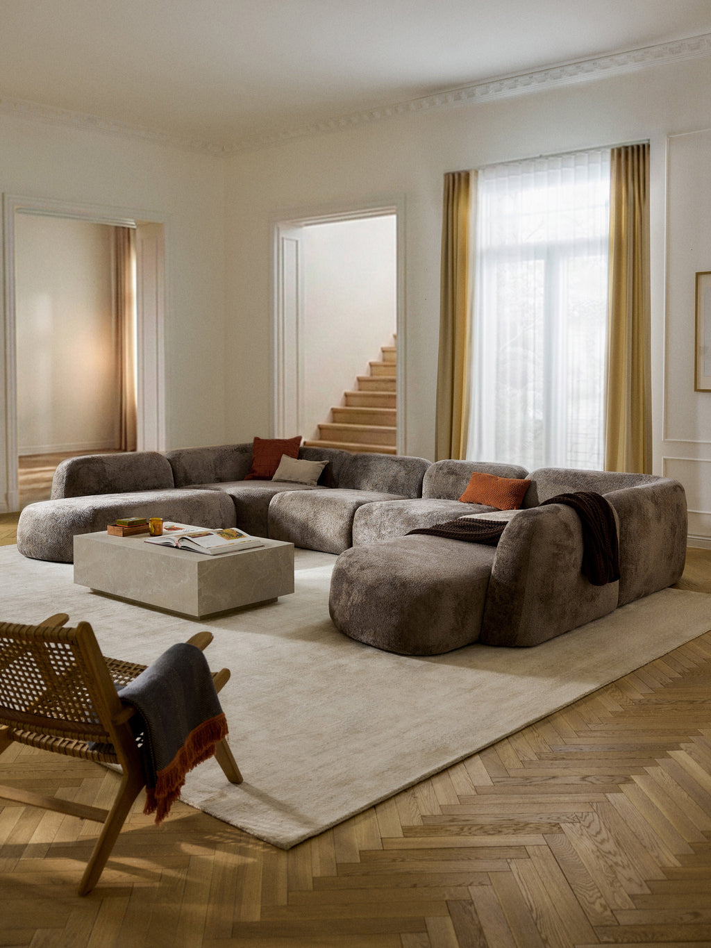 Wolke XL Modular Teddy Bouclé Sofa