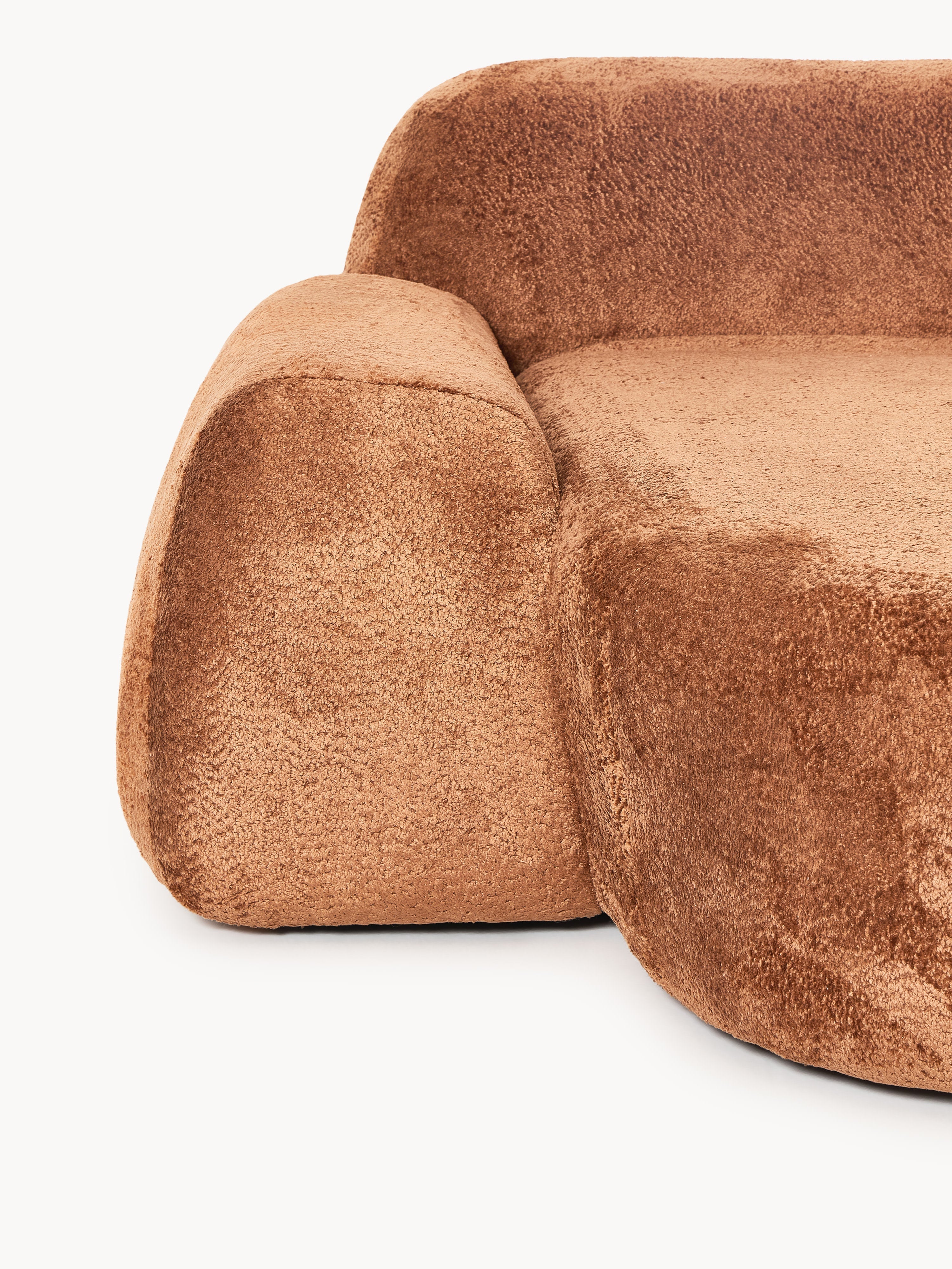 Wolke Modular Teddy Bouclé Corner Sofa (4-seater) with Chaise End