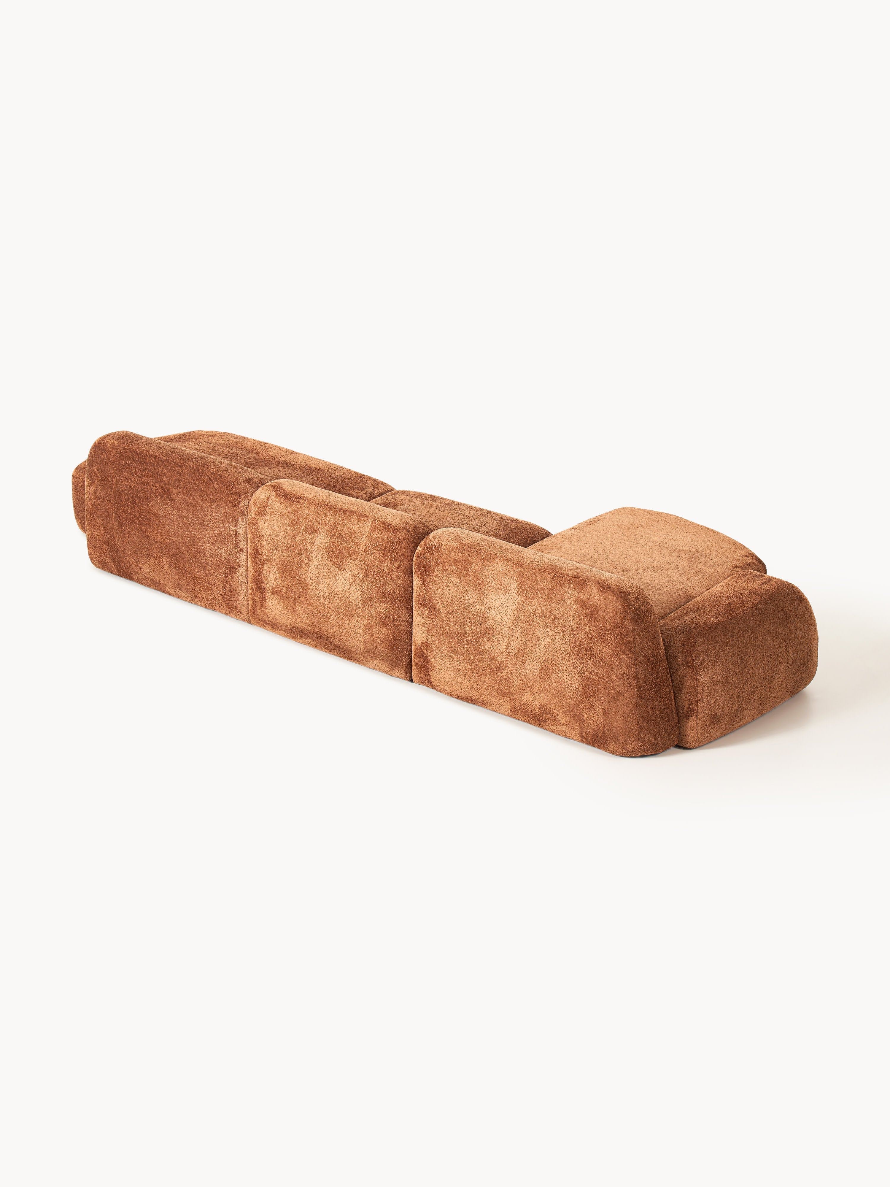 Wolke Modular Teddy Bouclé Corner Sofa (4-seater) with Chaise End