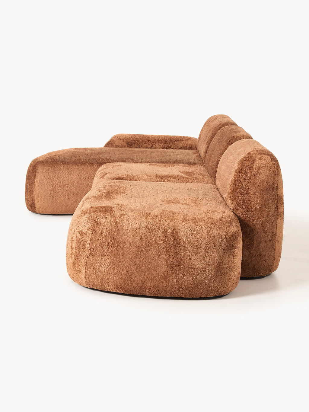 Wolke Modular Teddy Bouclé Corner Sofa (4-seater) with Chaise End