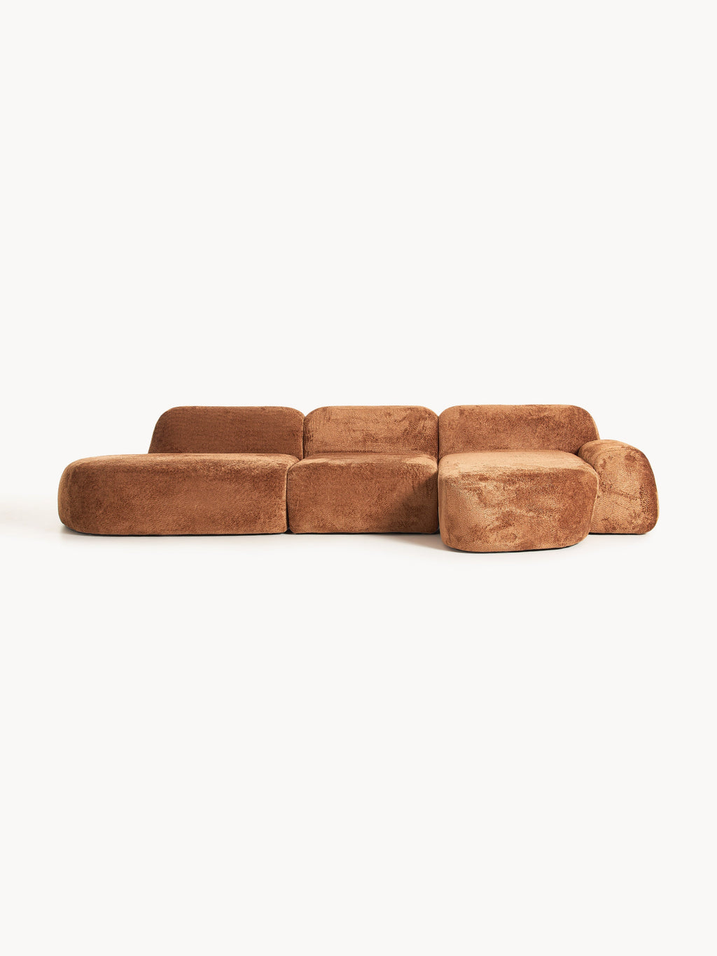 Wolke Modular Teddy Bouclé Corner Sofa (4-seater) with Chaise End