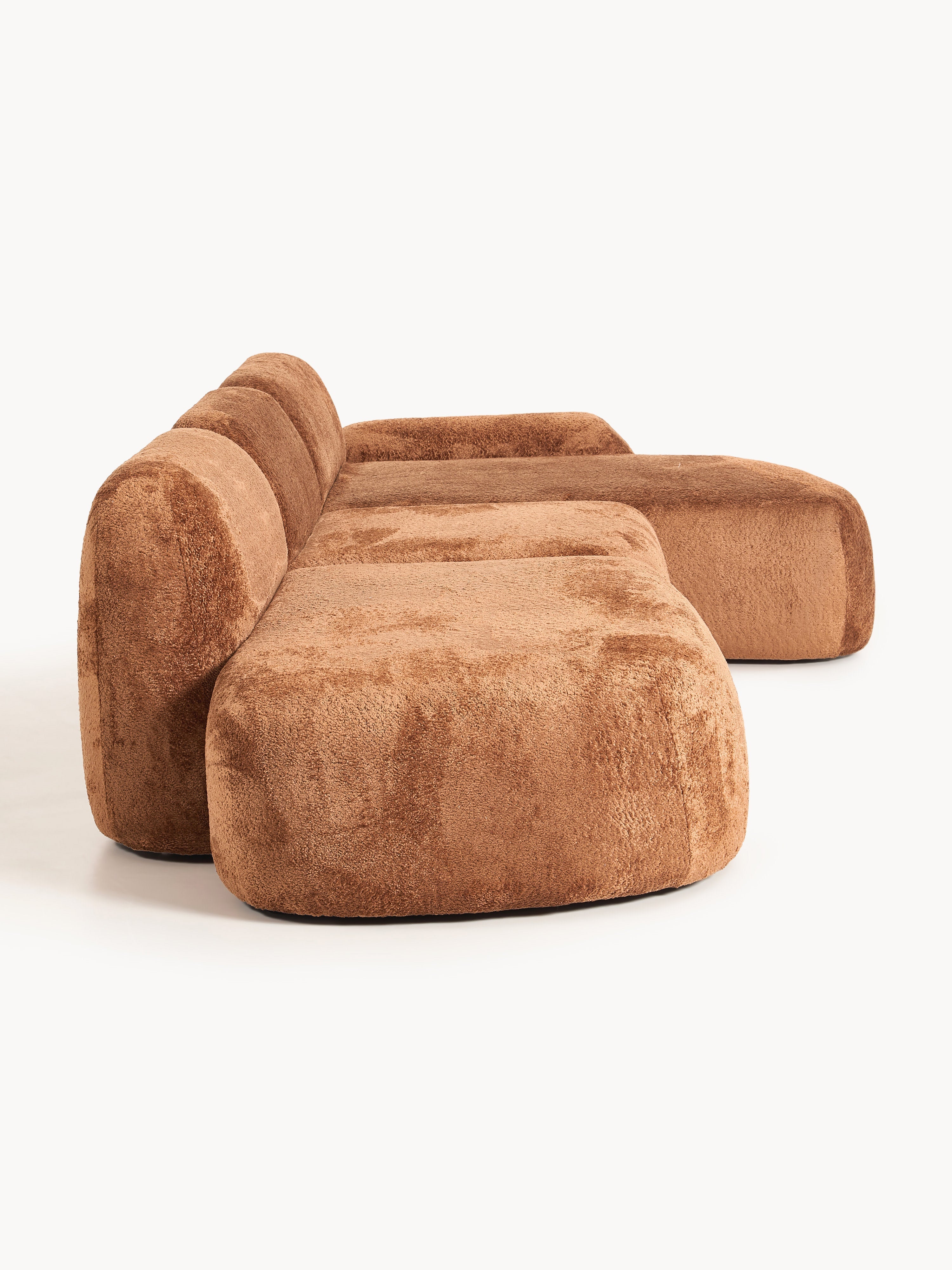 Wolke Modular Teddy Bouclé Corner Sofa (4-seater) with Chaise End