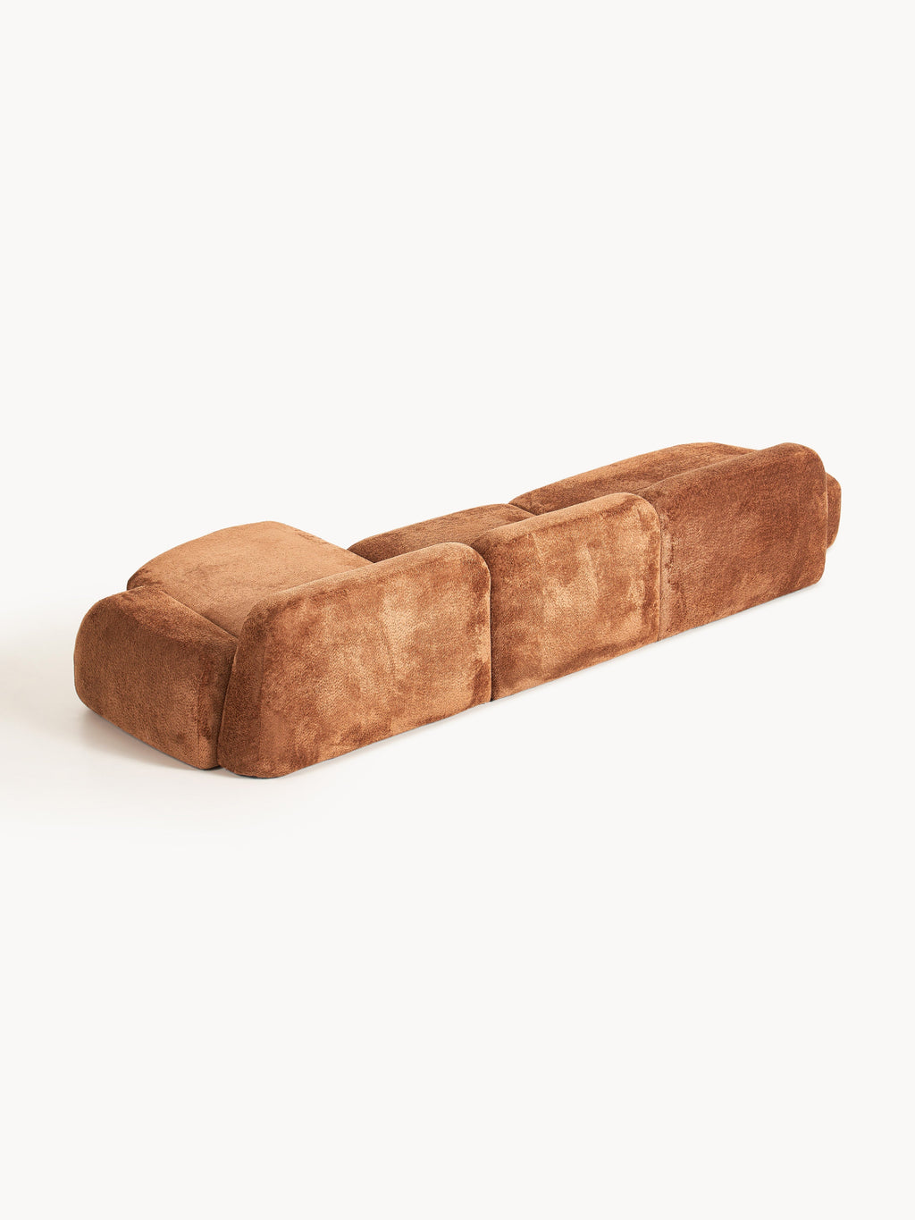 Wolke Modular Teddy Bouclé Corner Sofa (4-seater) with Chaise End