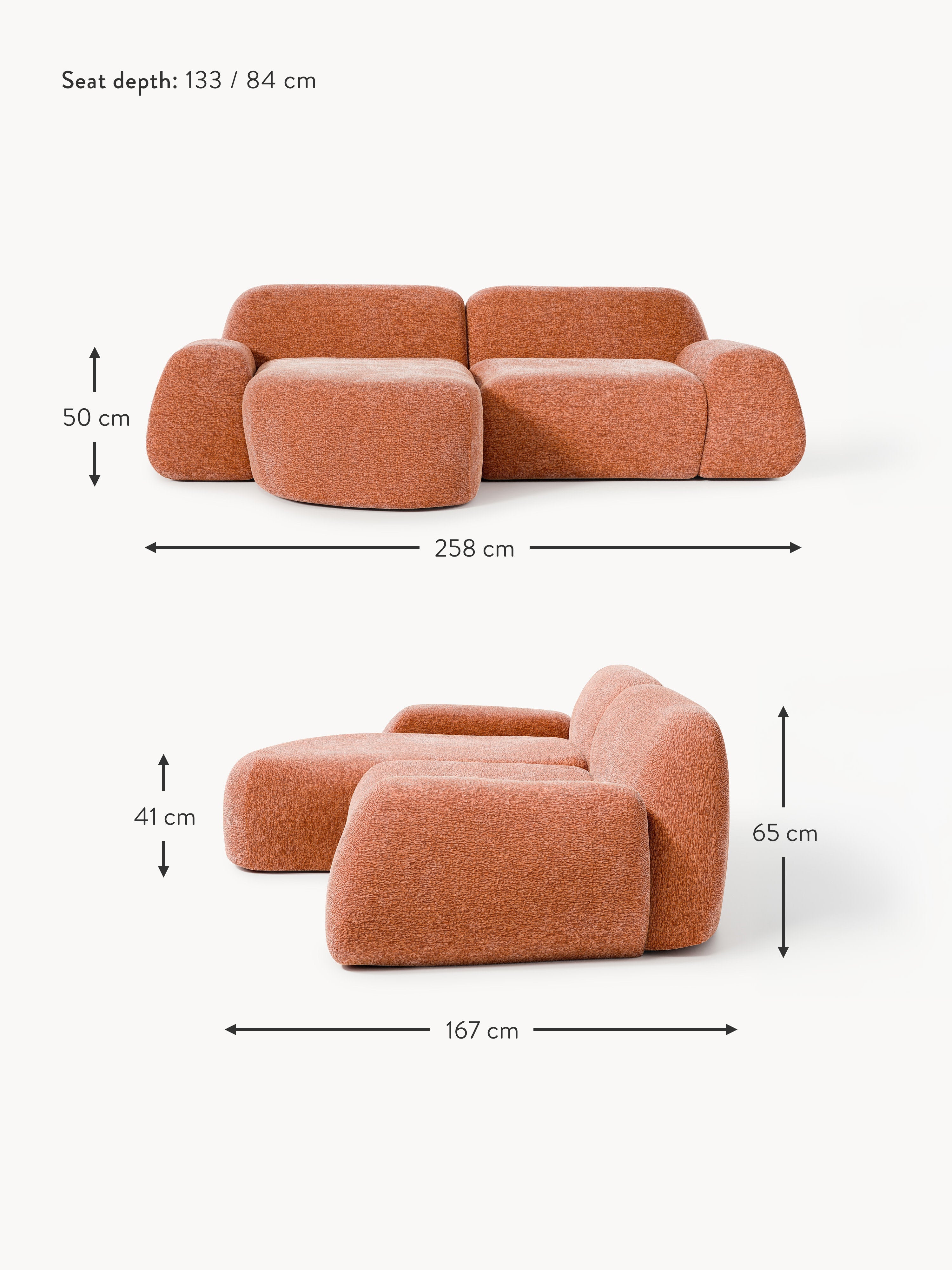 Wolke Modular Corner Sofa (3-seater)