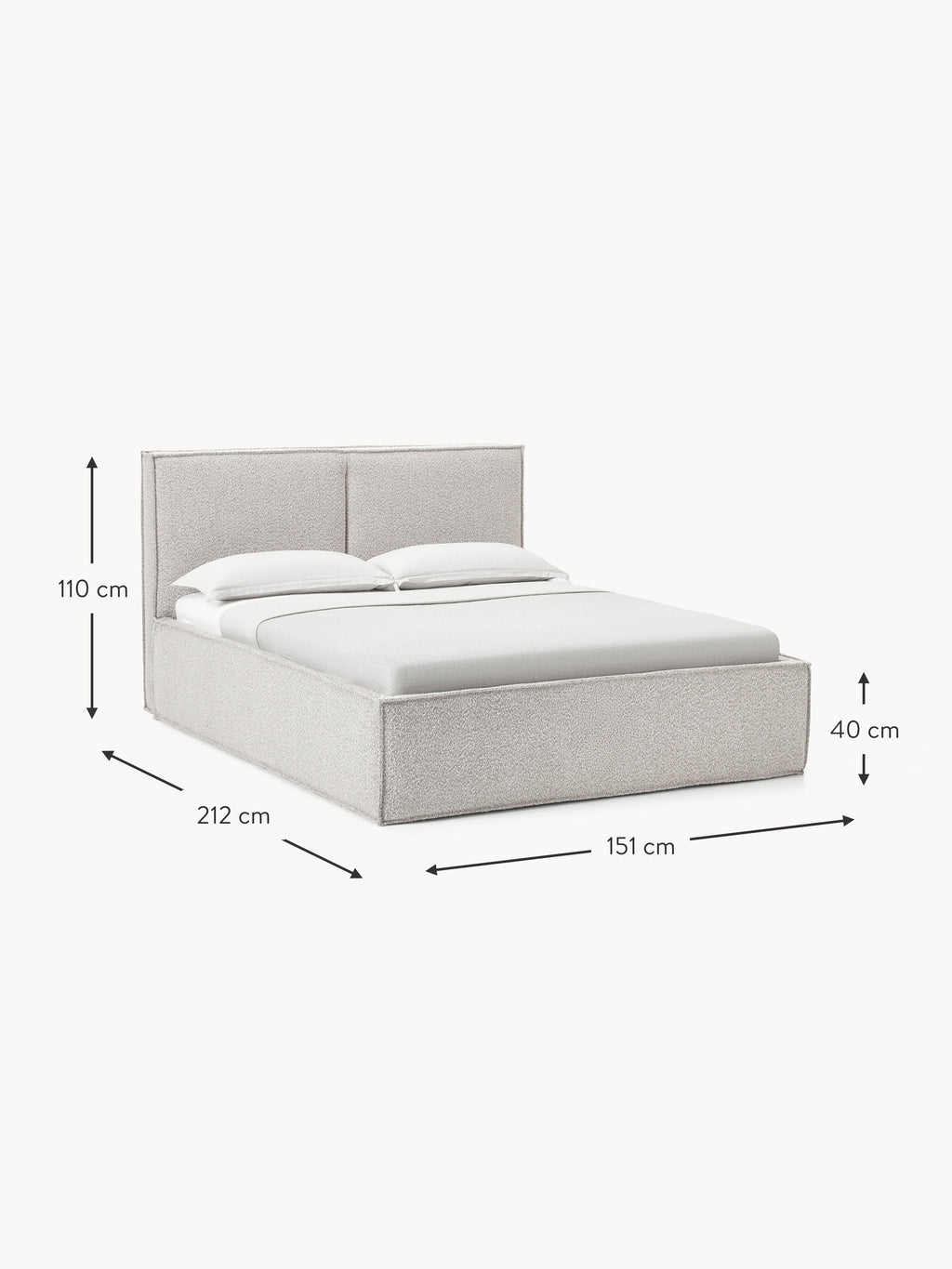 Dream Upholstered Bouclé Bed