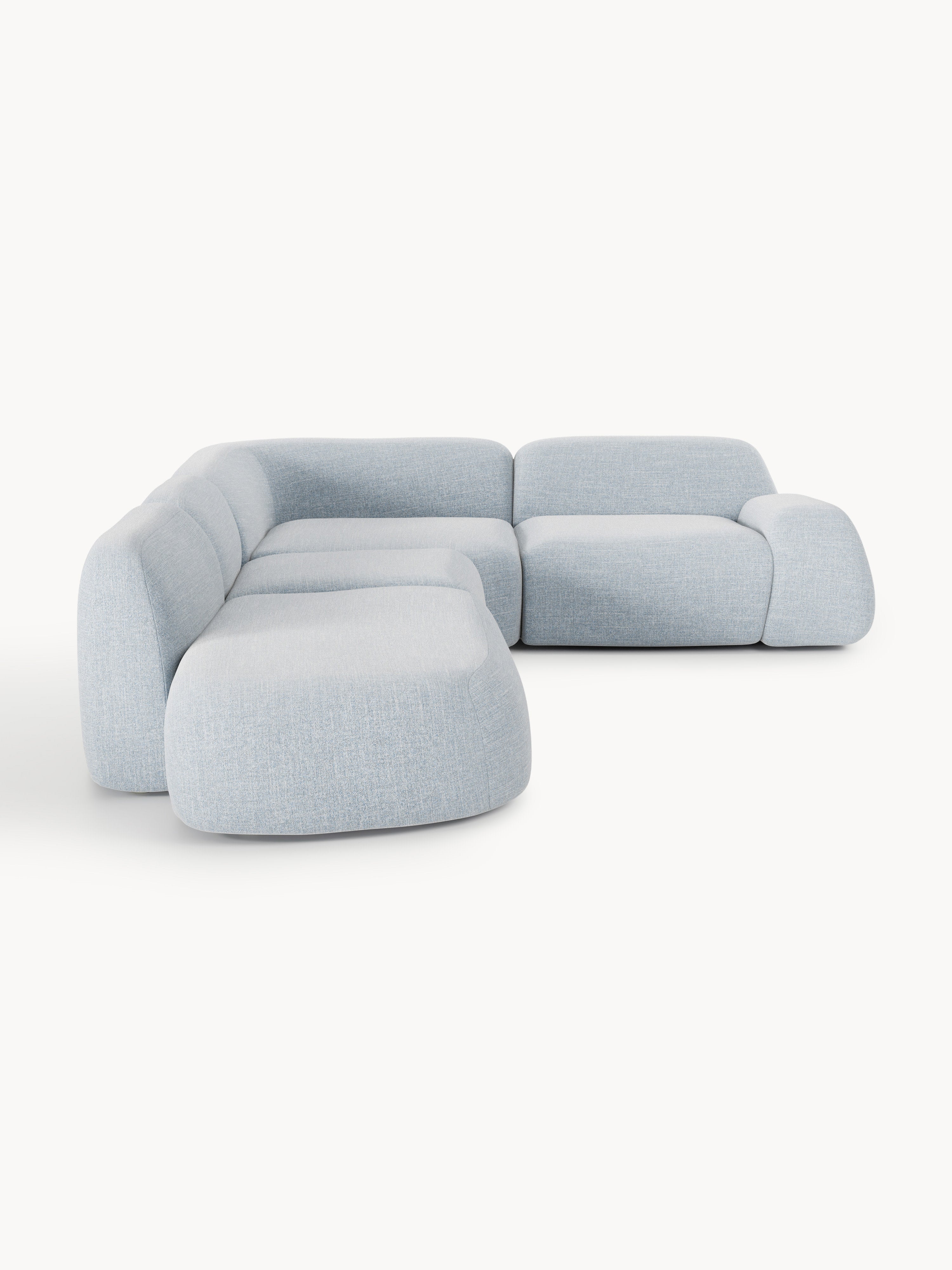 Wolke XL Modular Bouclé Corner Sofa with Chaise End