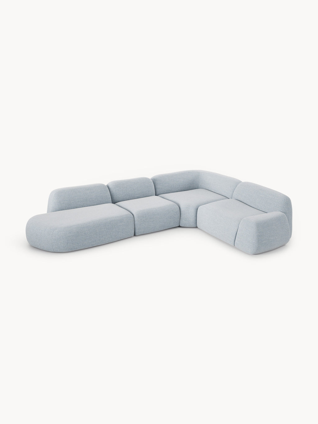 Wolke XL Modular Bouclé Corner Sofa with Chaise End