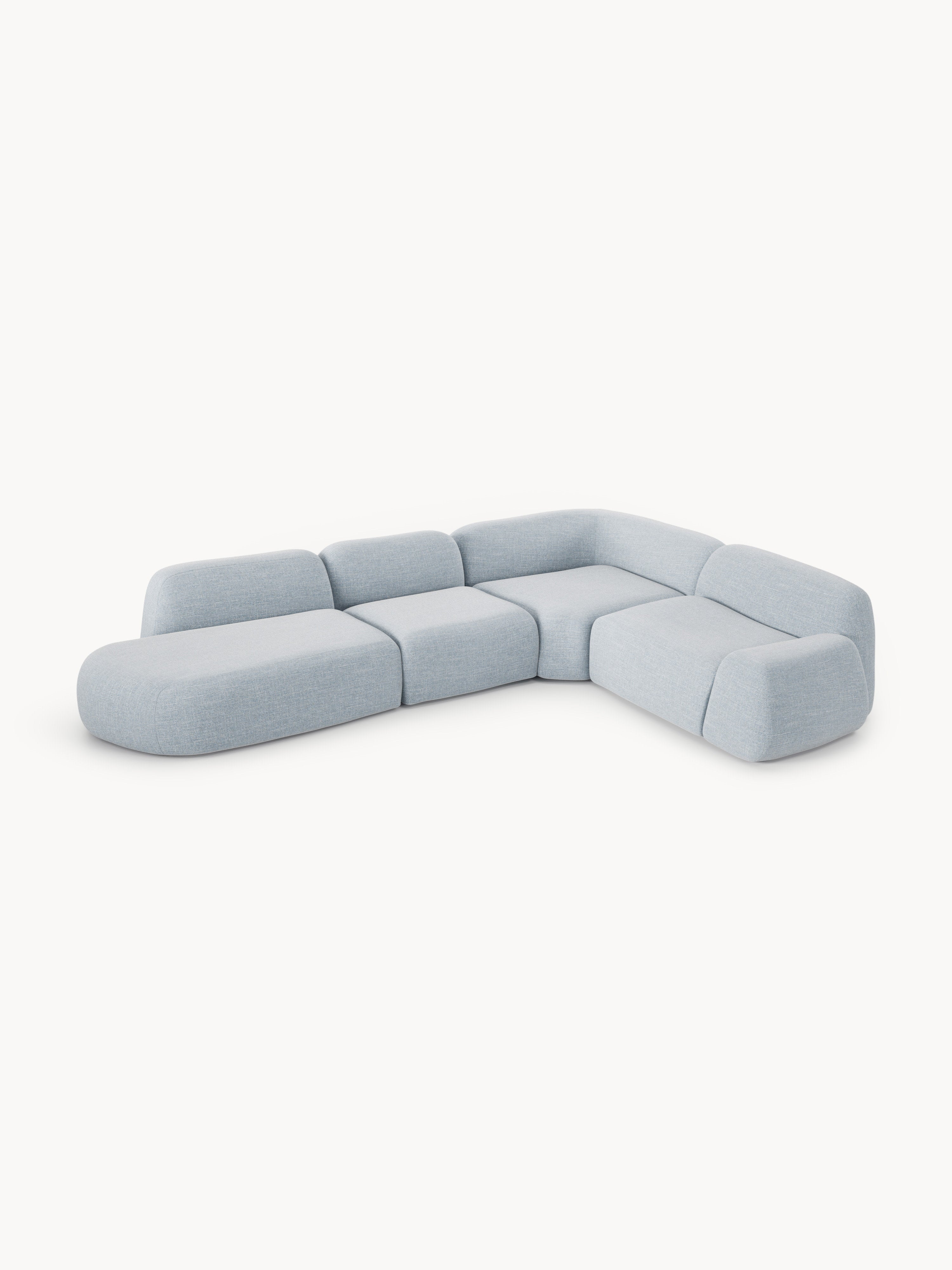 Wolke XL Modular Bouclé Corner Sofa with Chaise End
