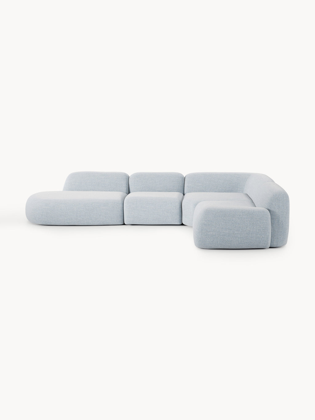 Gallery image 1 - XL Modular Bouclé Corner Sofa Wolke with Chaise End