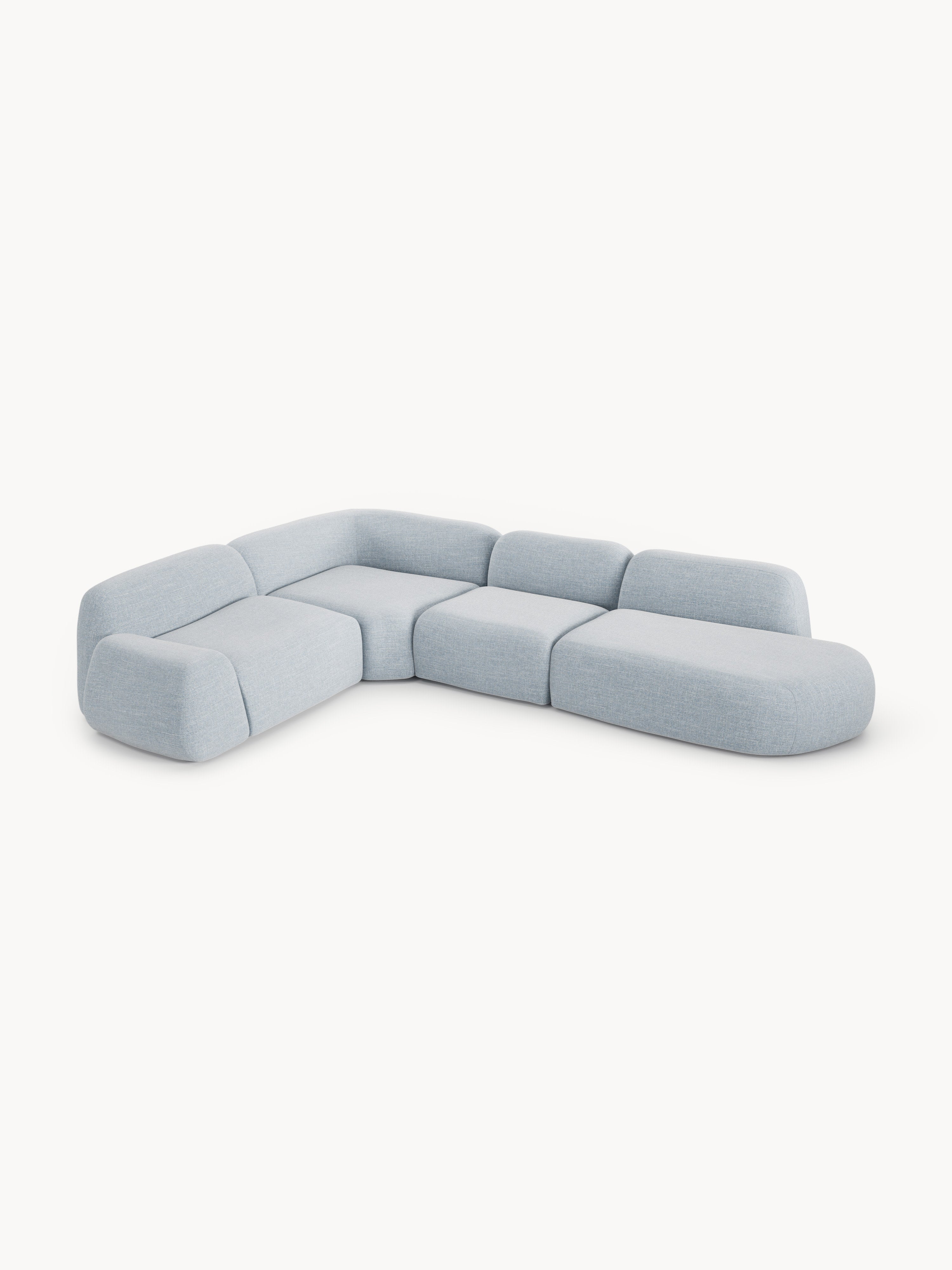 Wolke XL Modular Bouclé Corner Sofa with Chaise End