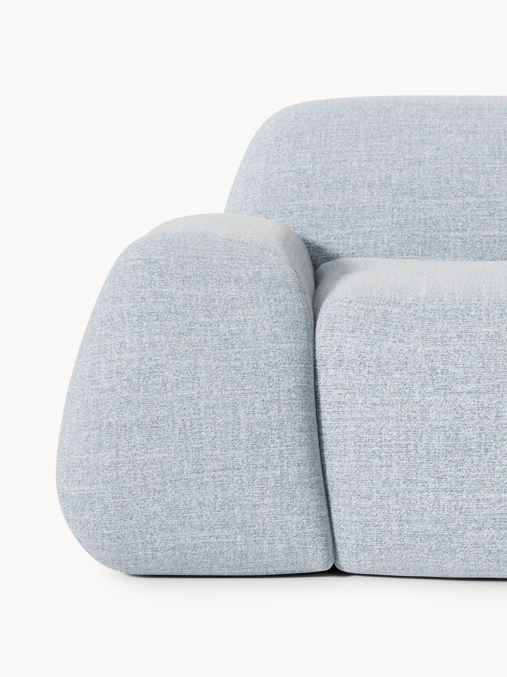 Wolke XL Modular Bouclé Corner Sofa with Chaise End