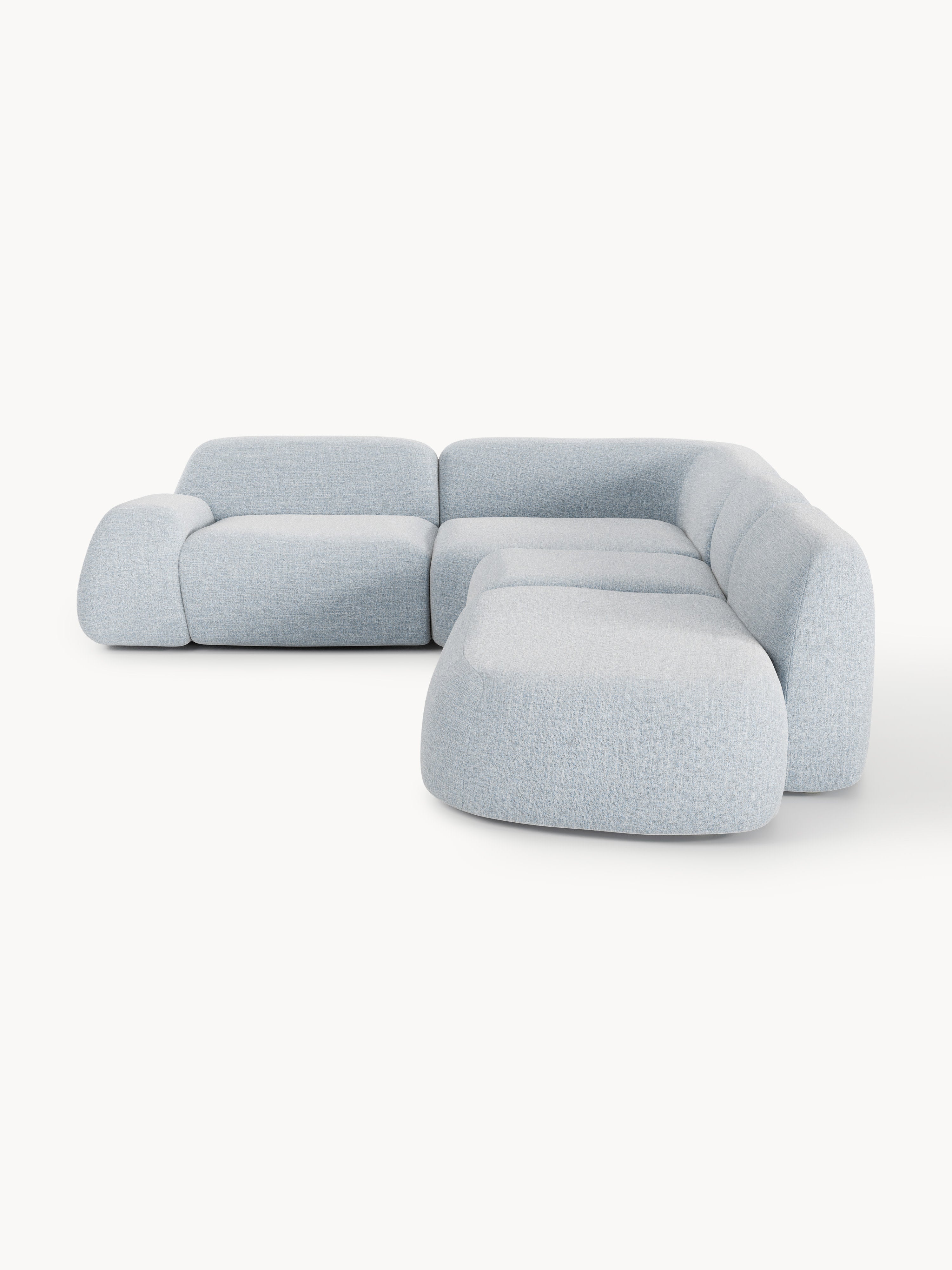 Wolke XL Modular Bouclé Corner Sofa with Chaise End