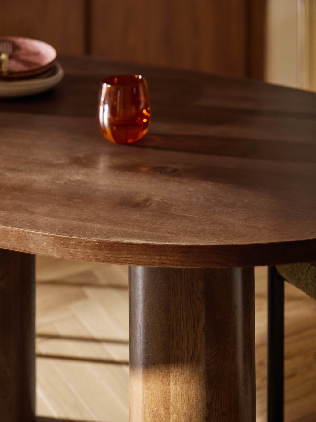 Naruto Organic-Shaped Oak Wood Dining Table, in various sizes