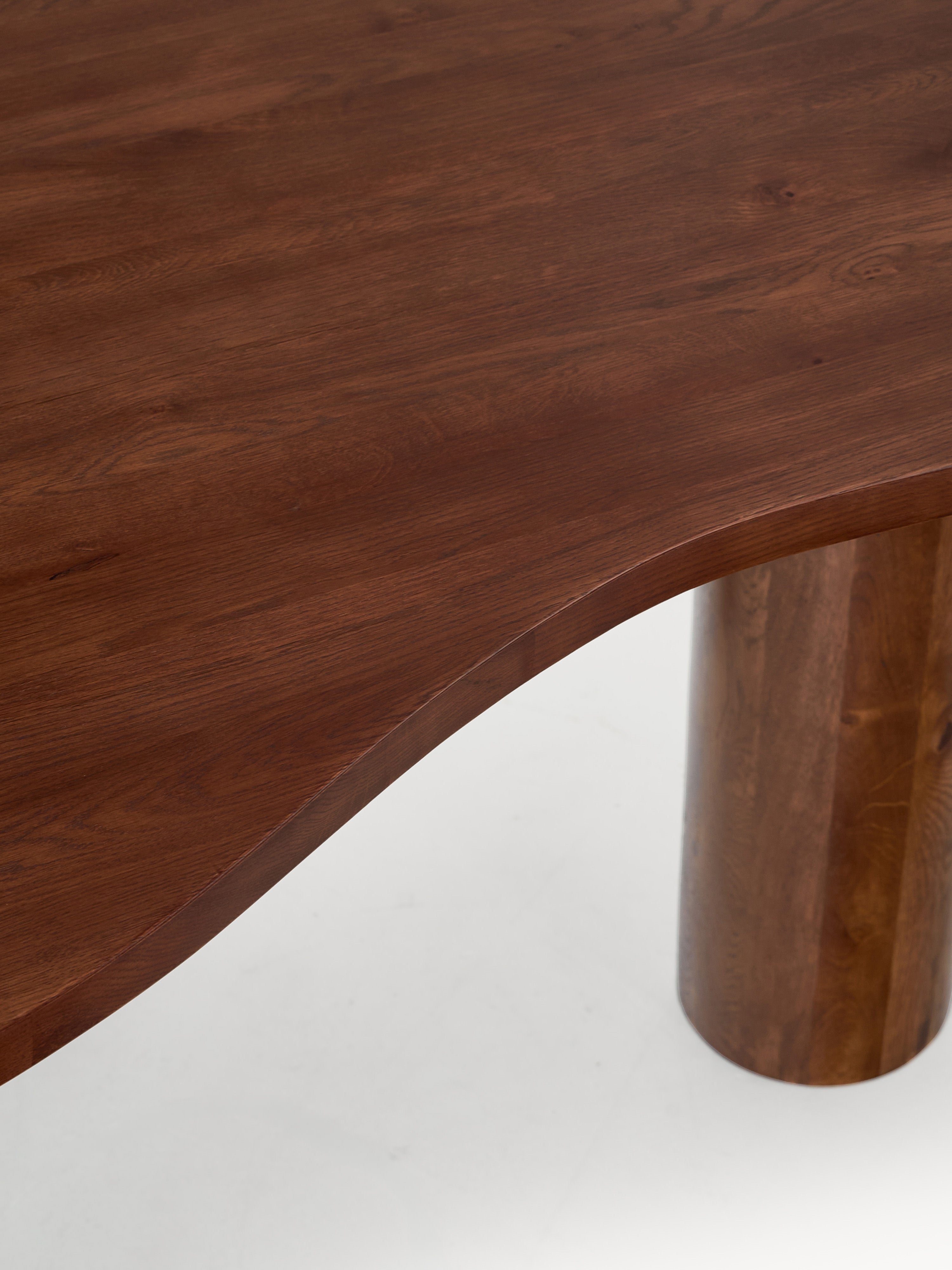 Naruto Organic-Shaped Oak Wood Dining Table, in various sizes