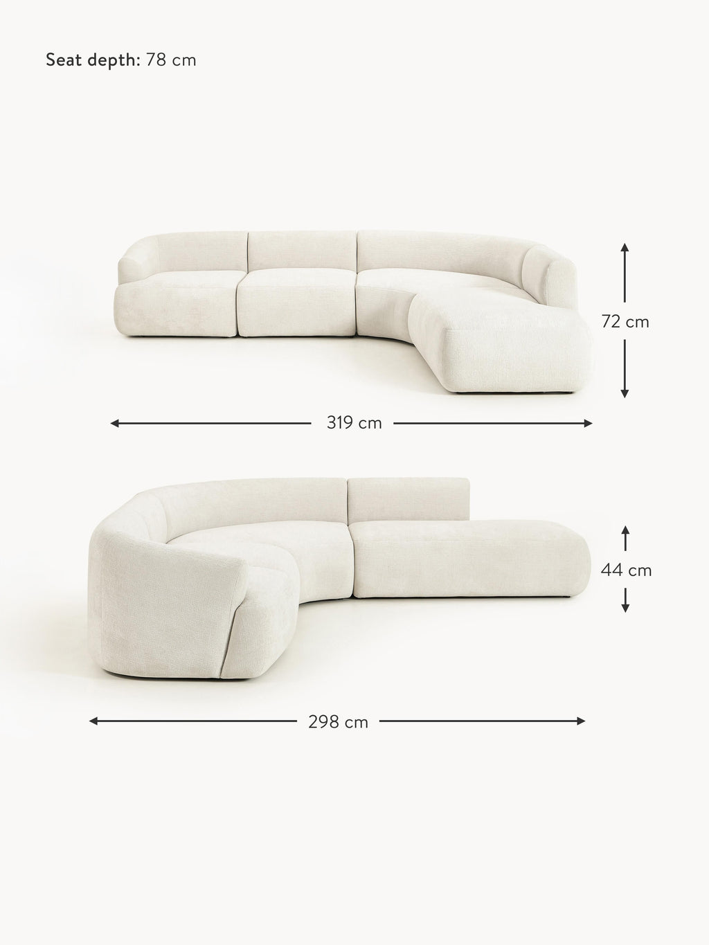 Sofia Modular Corner Sofa (4-seater)