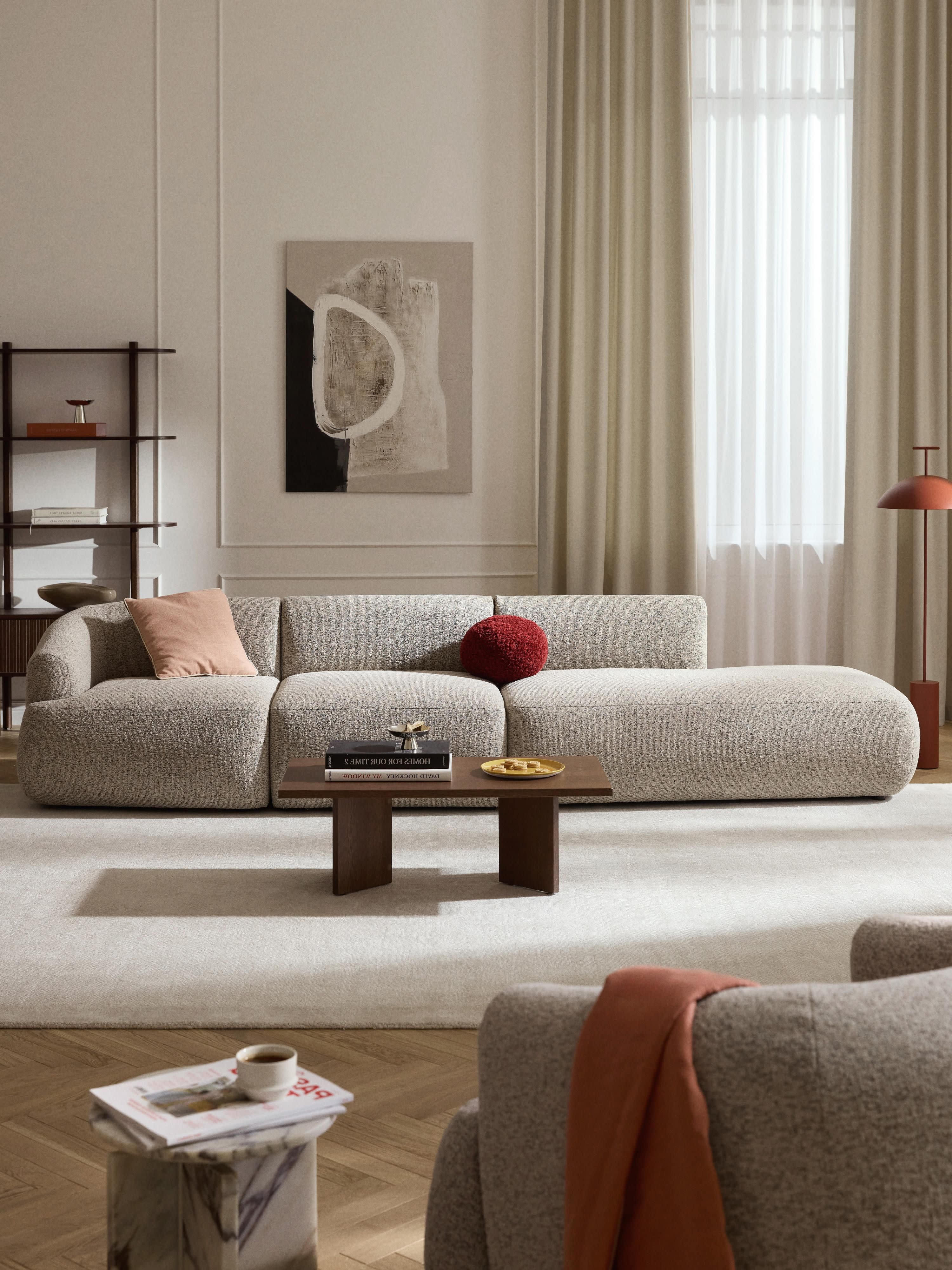 Sofia Modular Bouclé Chaise (4-seater)