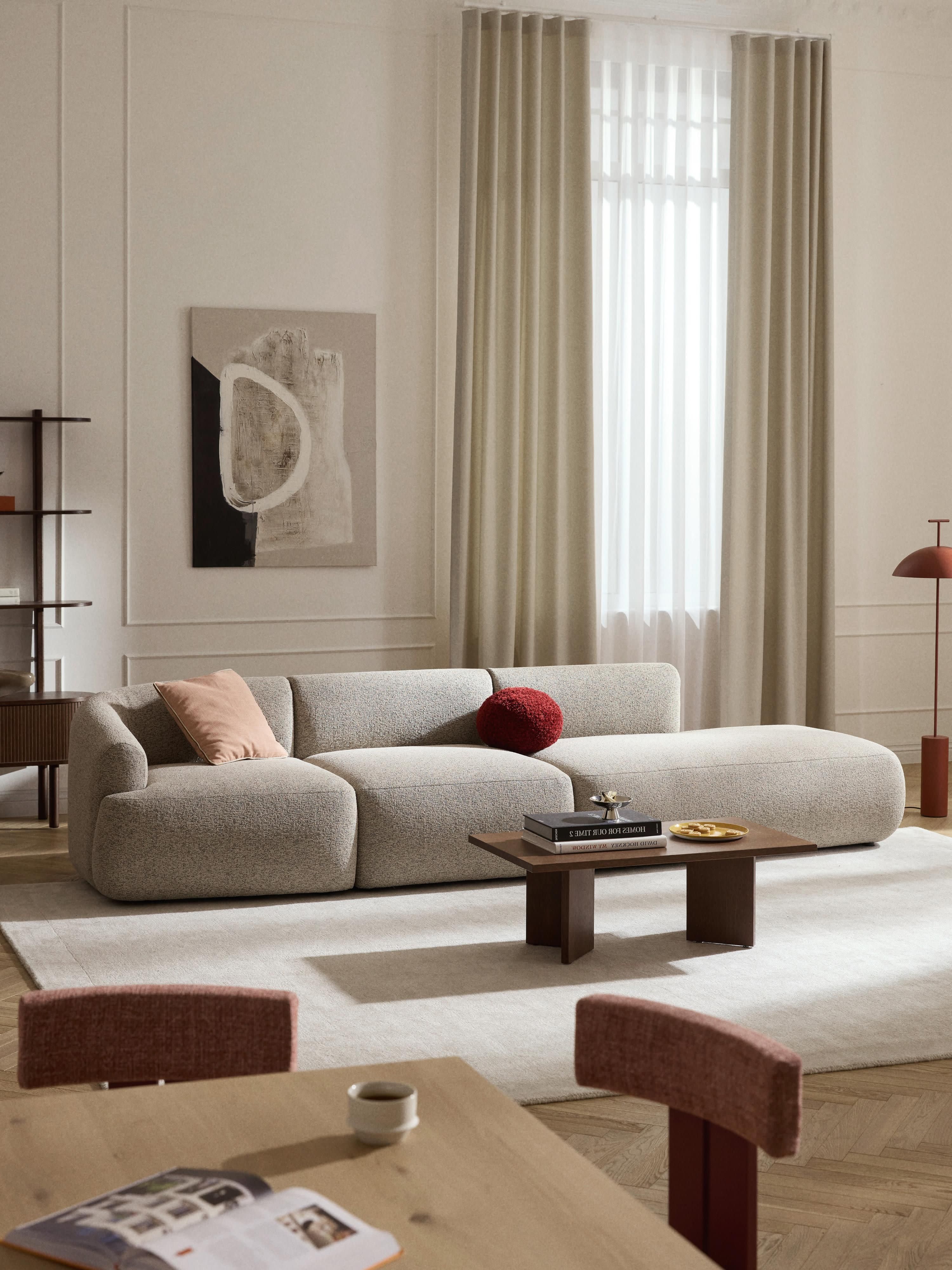 Sofia Modular Bouclé Chaise (4-seater)