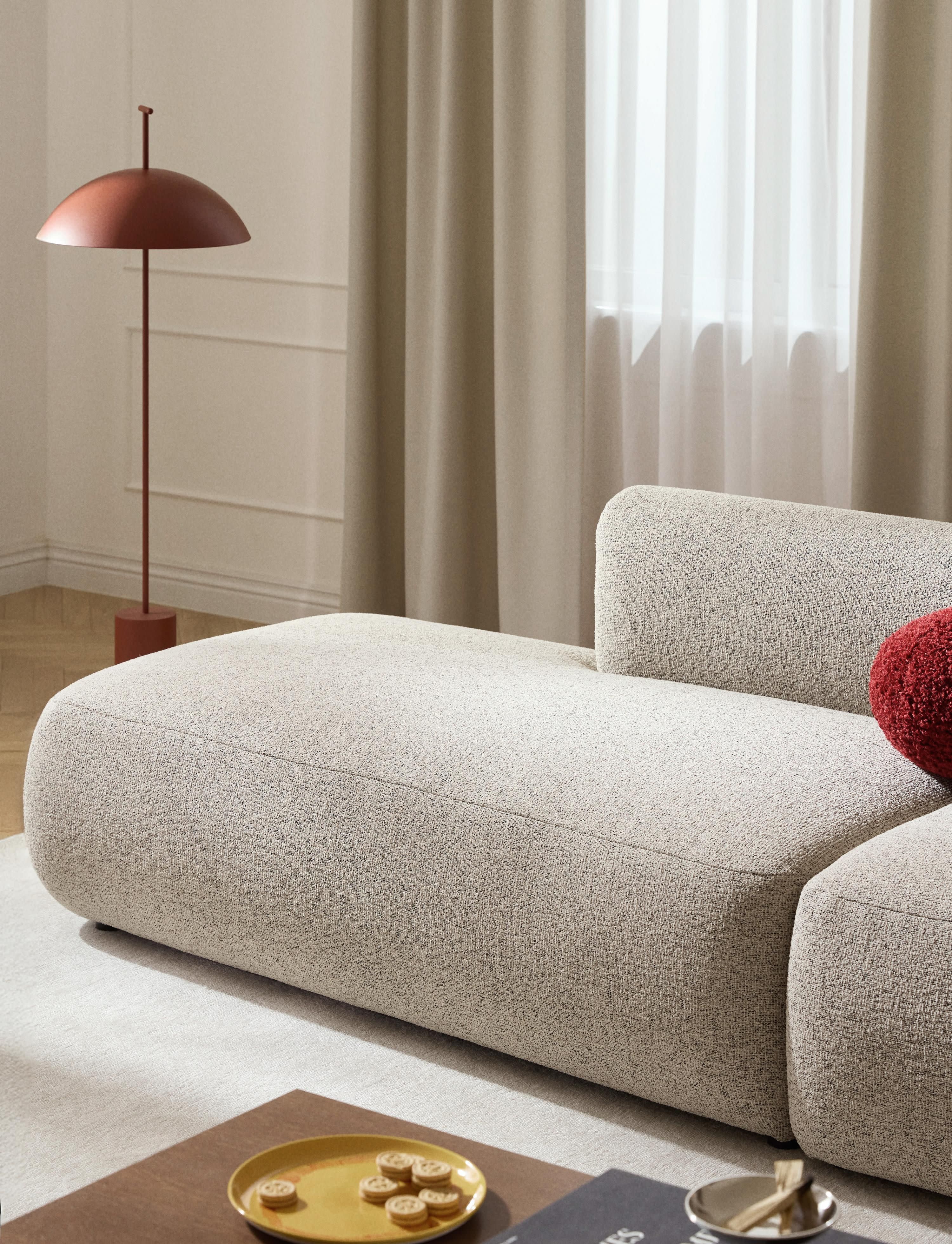 Sofia Modular Bouclé Chaise (4-seater)