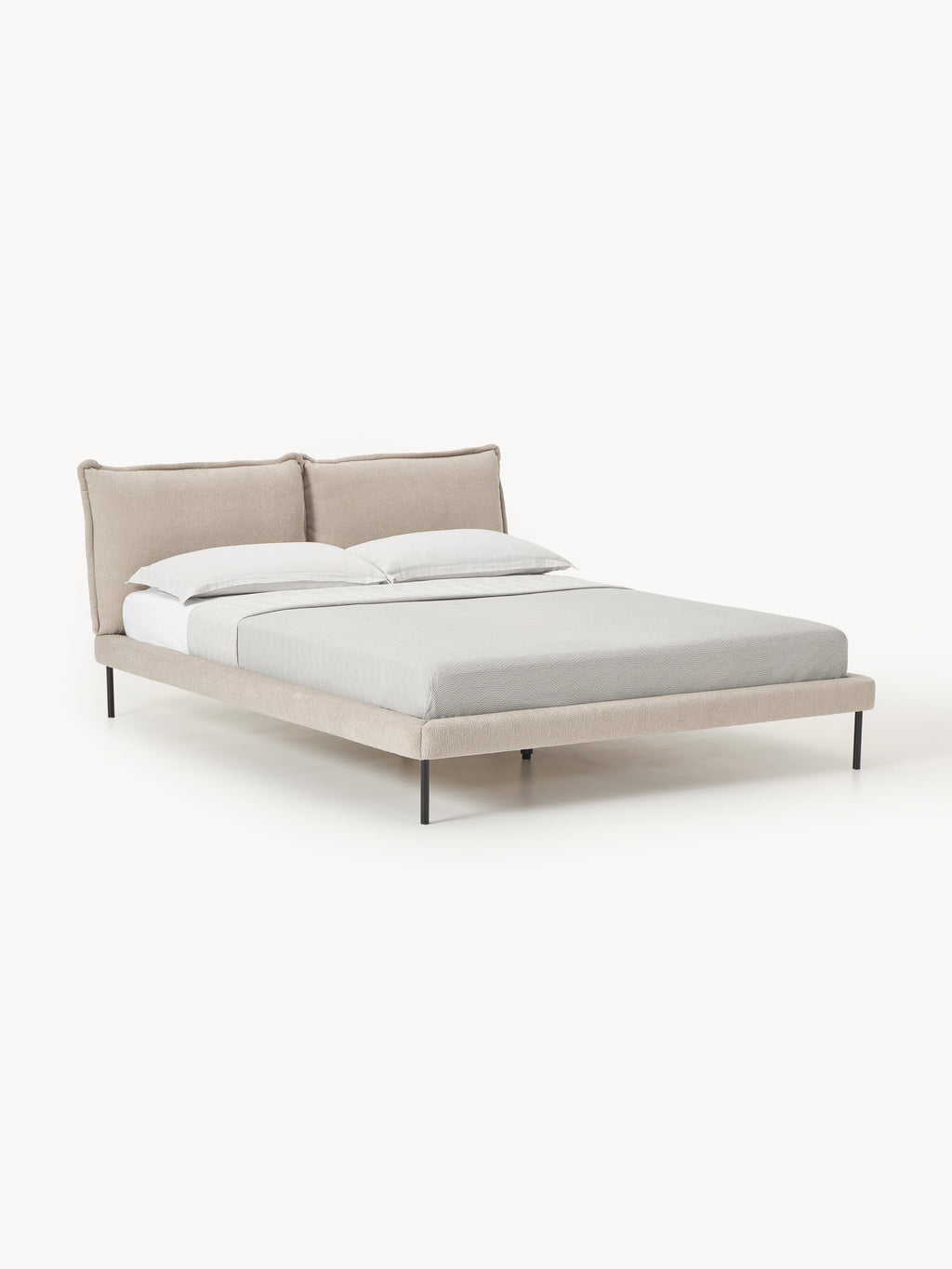 Gallery image 1 - Upholstered Teddy Bouclé Bed Amelia