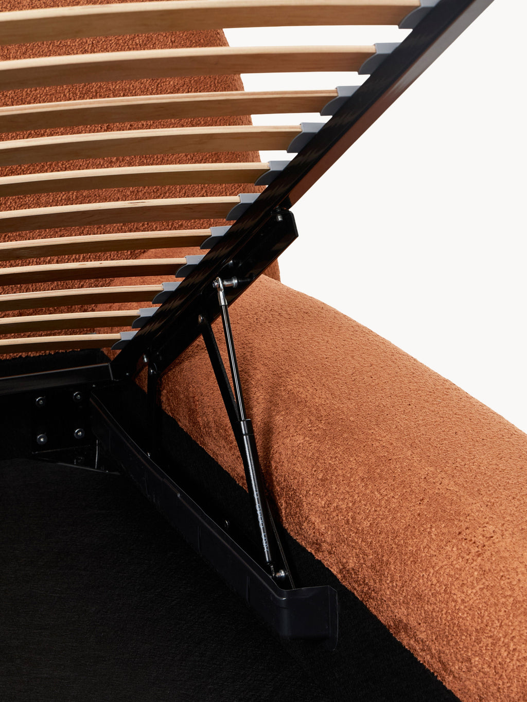 Wolke Upholstered Teddy Bouclé Bed with Storage