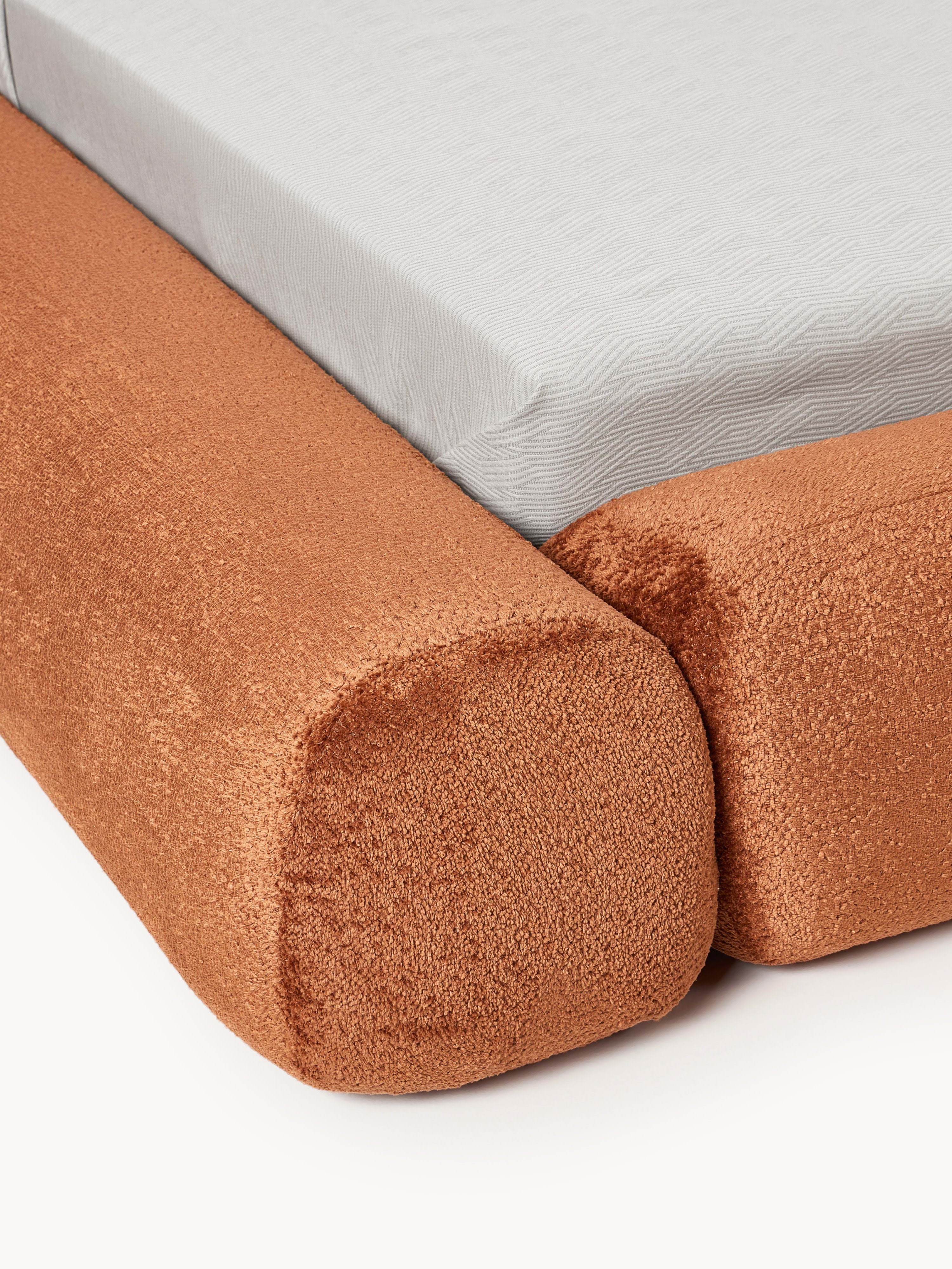 Wolke Upholstered Teddy Bouclé Bed with Storage