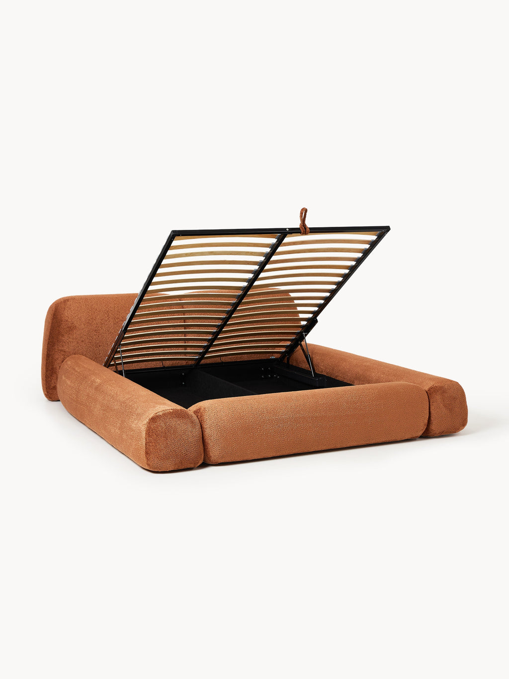 Wolke Upholstered Teddy Bouclé Bed with Storage