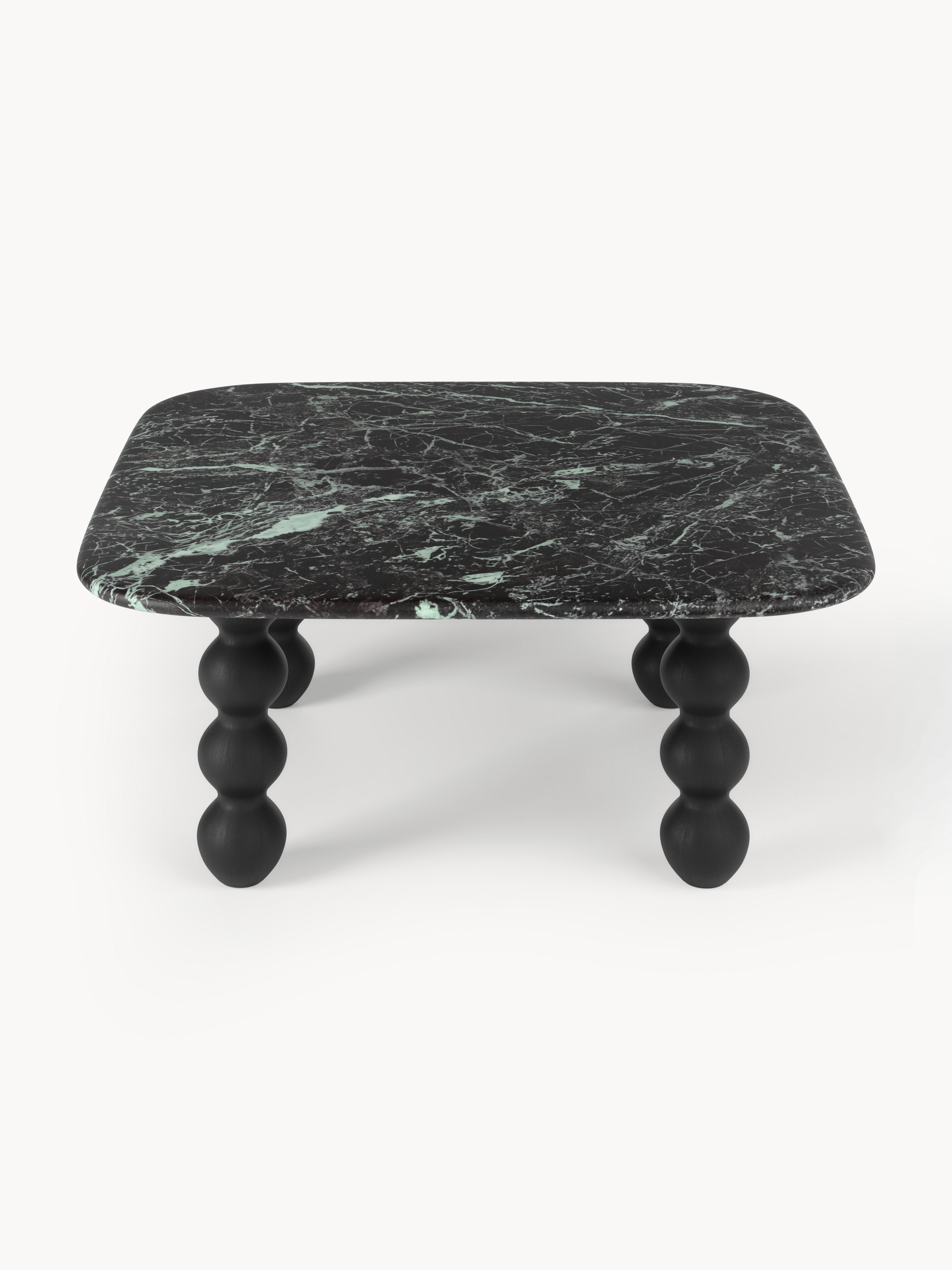 Lyndi Marble Coffee Table with Oak Legs