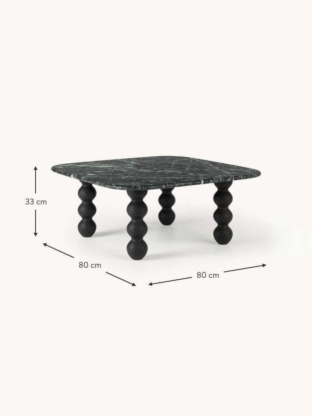 Lyndi Marble Coffee Table with Oak Legs