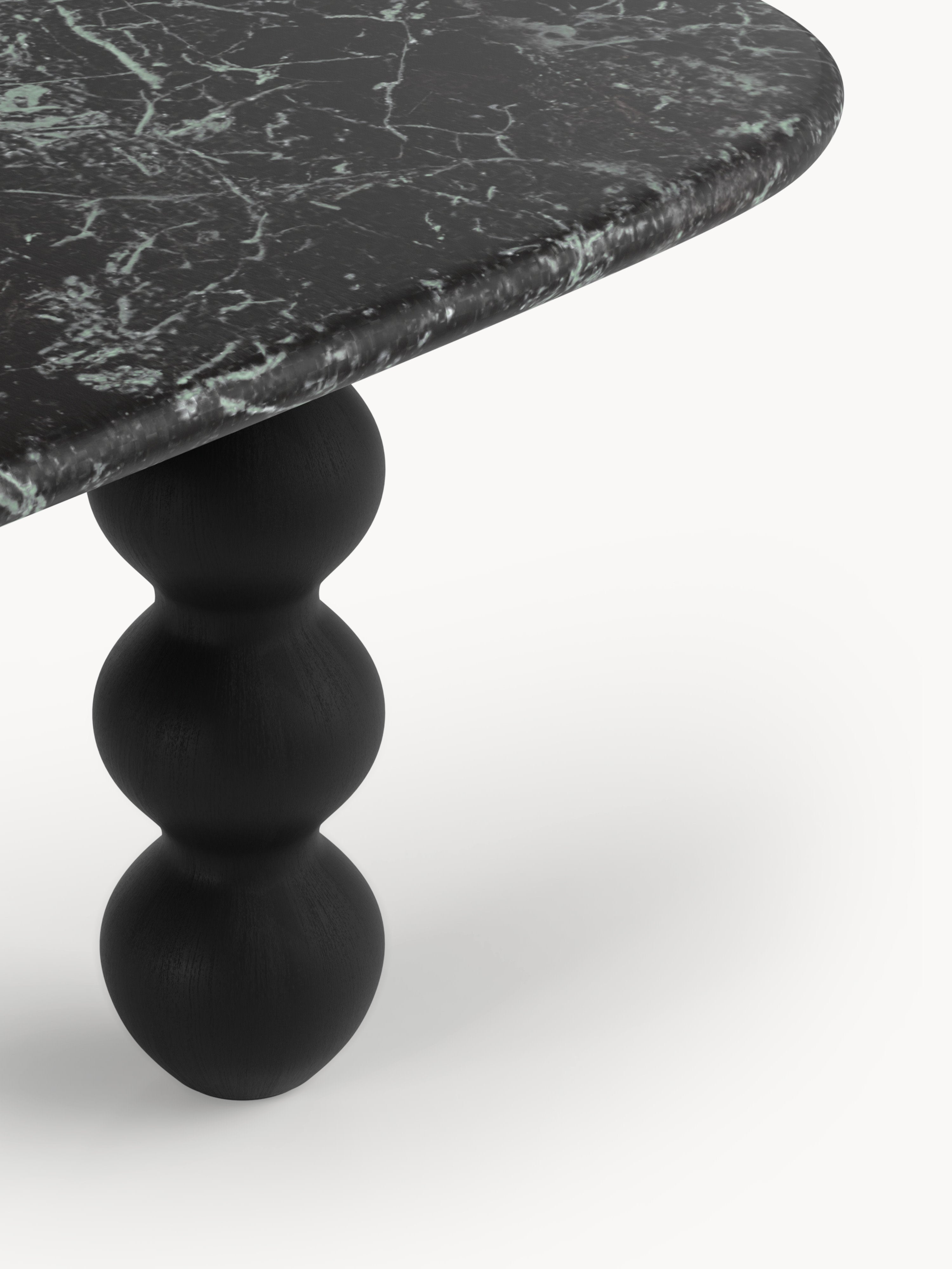 Lyndi Marble Coffee Table with Oak Legs