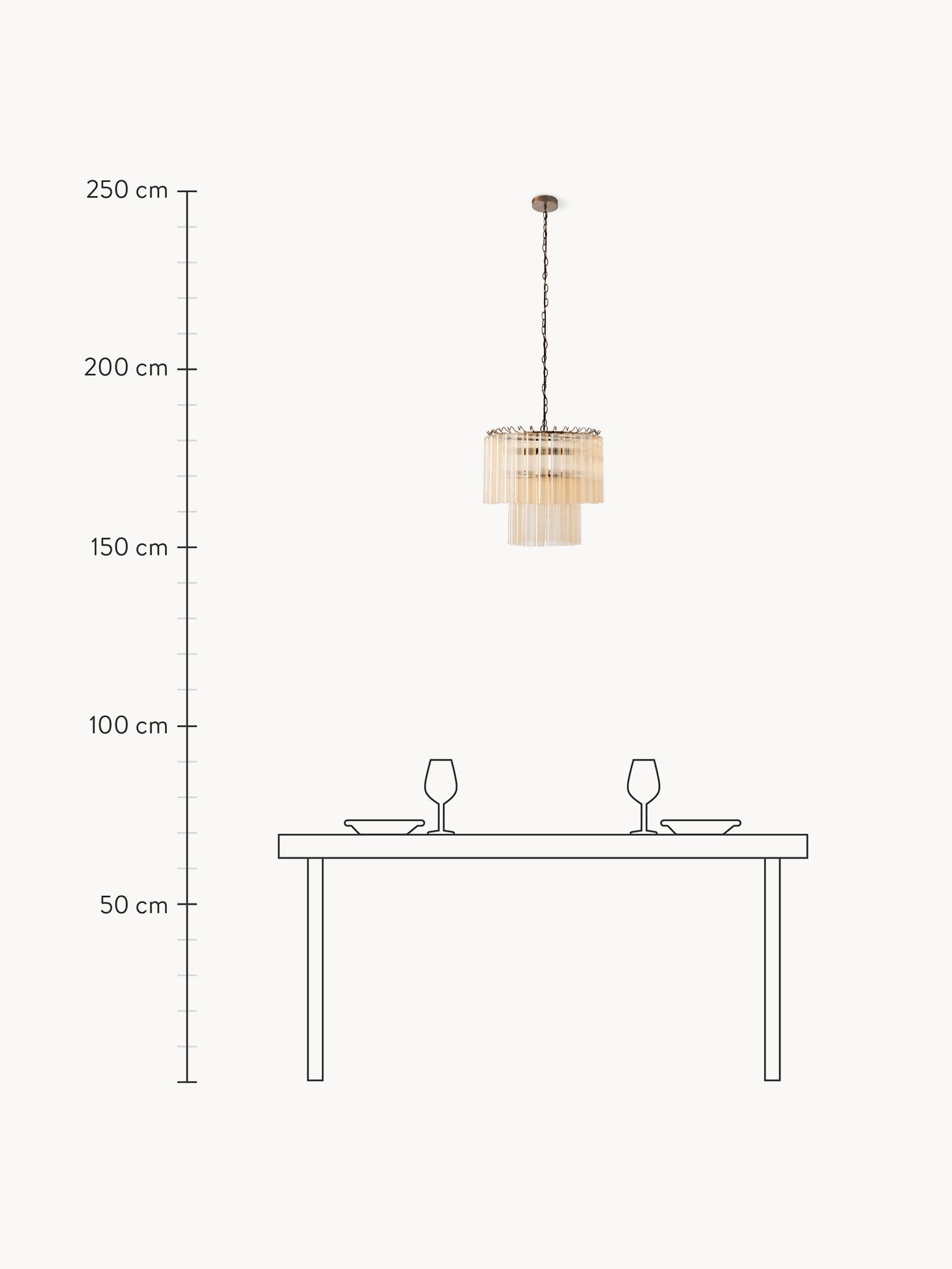 Janae Glass Chandelier