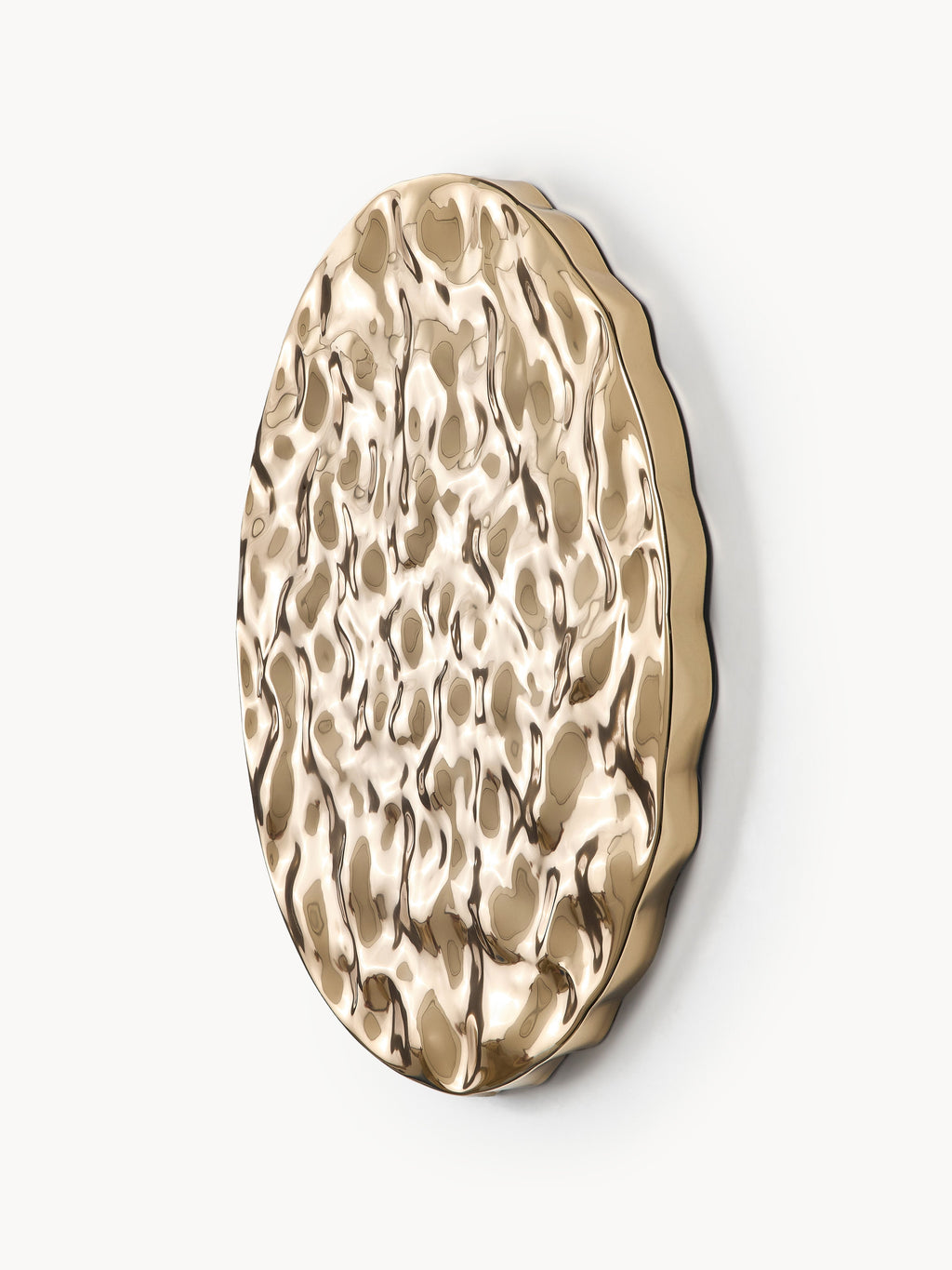 Splash Wall Object with Hammered Surface, Ø 100 cm