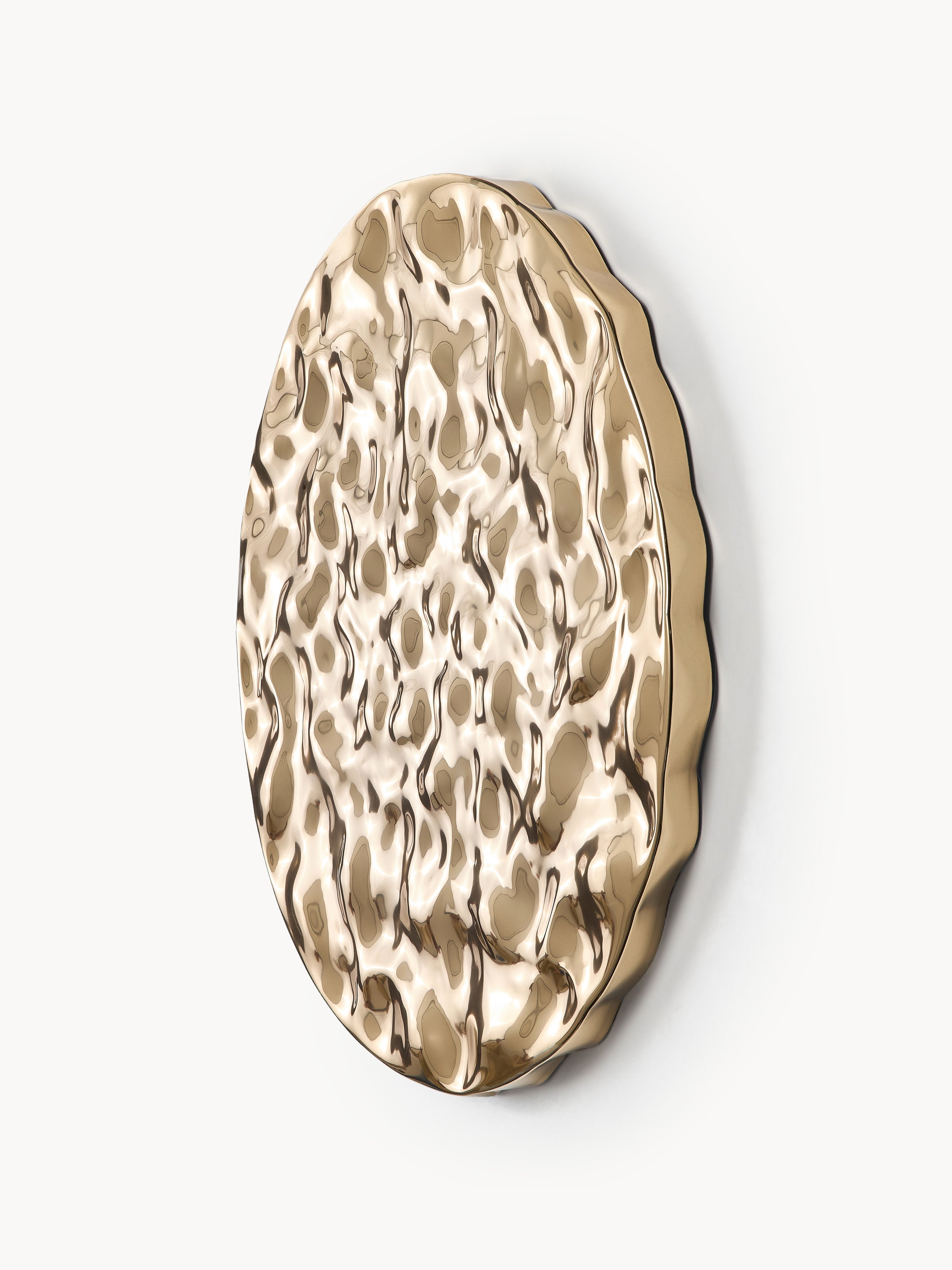 Splash Wall Object with Hammered Surface, Ø 100 cm